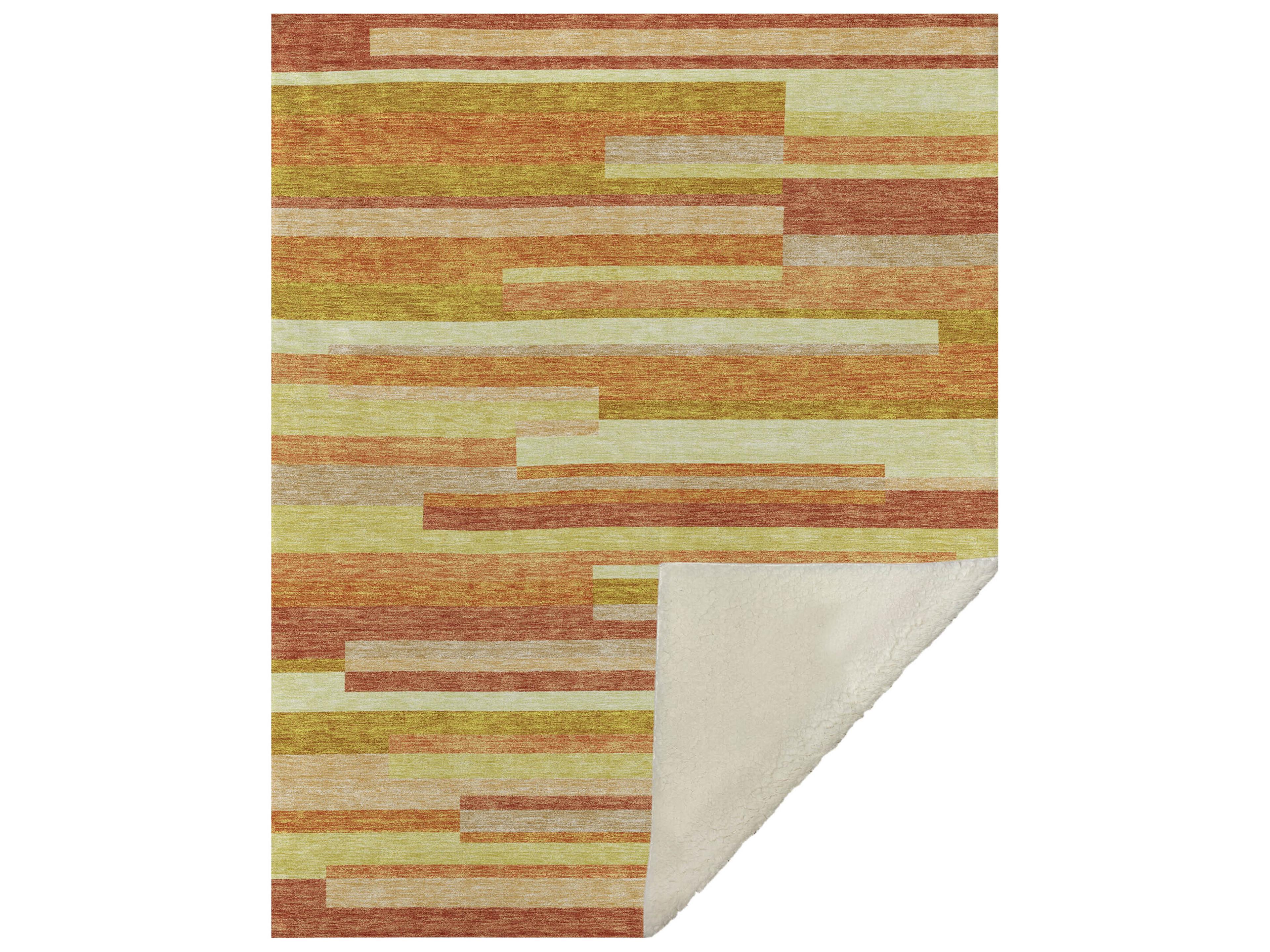 Dalyn Sherpa Orange Polyester Throw