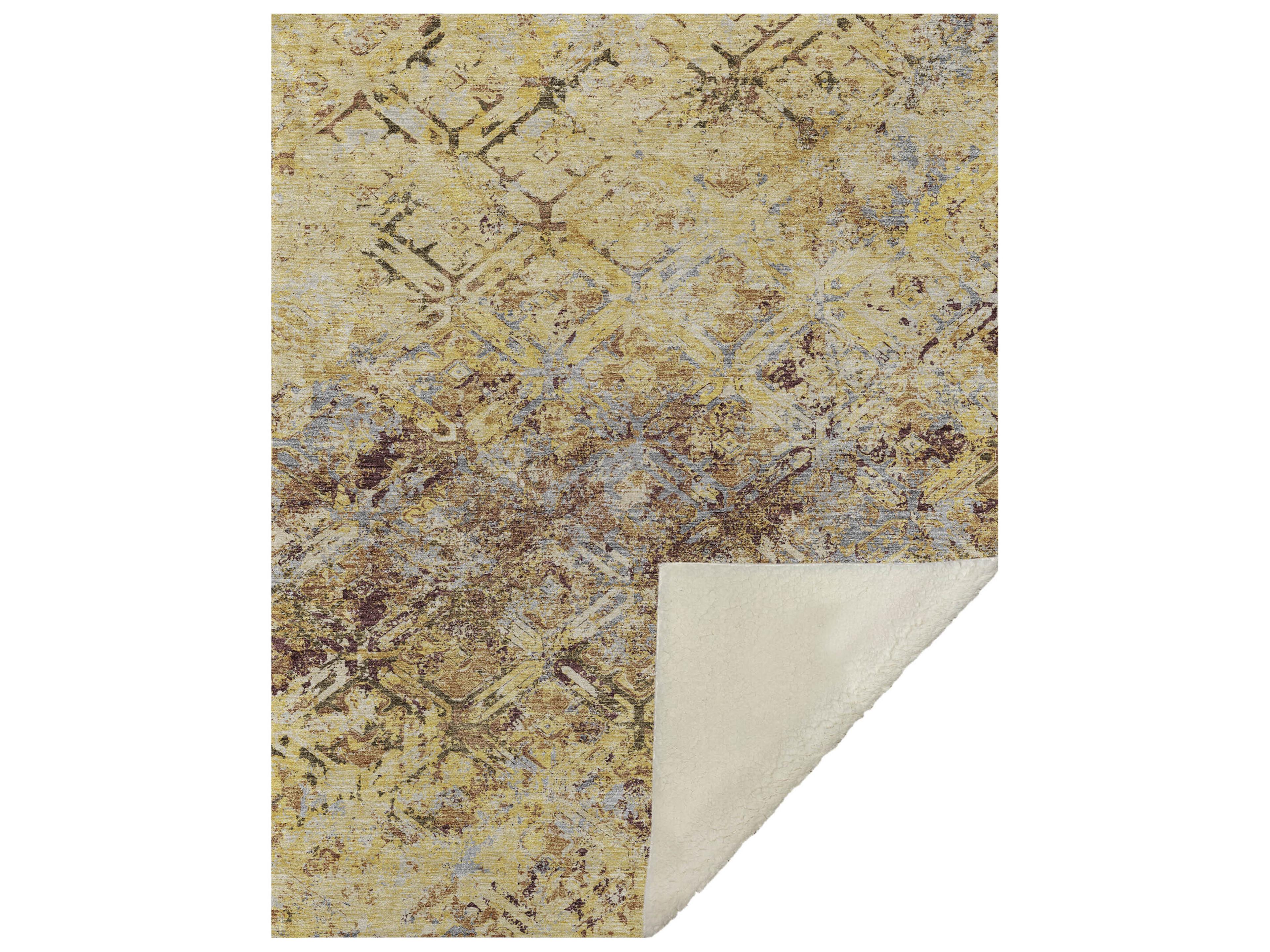 Dalyn Sherpa Gold Polyester Throw