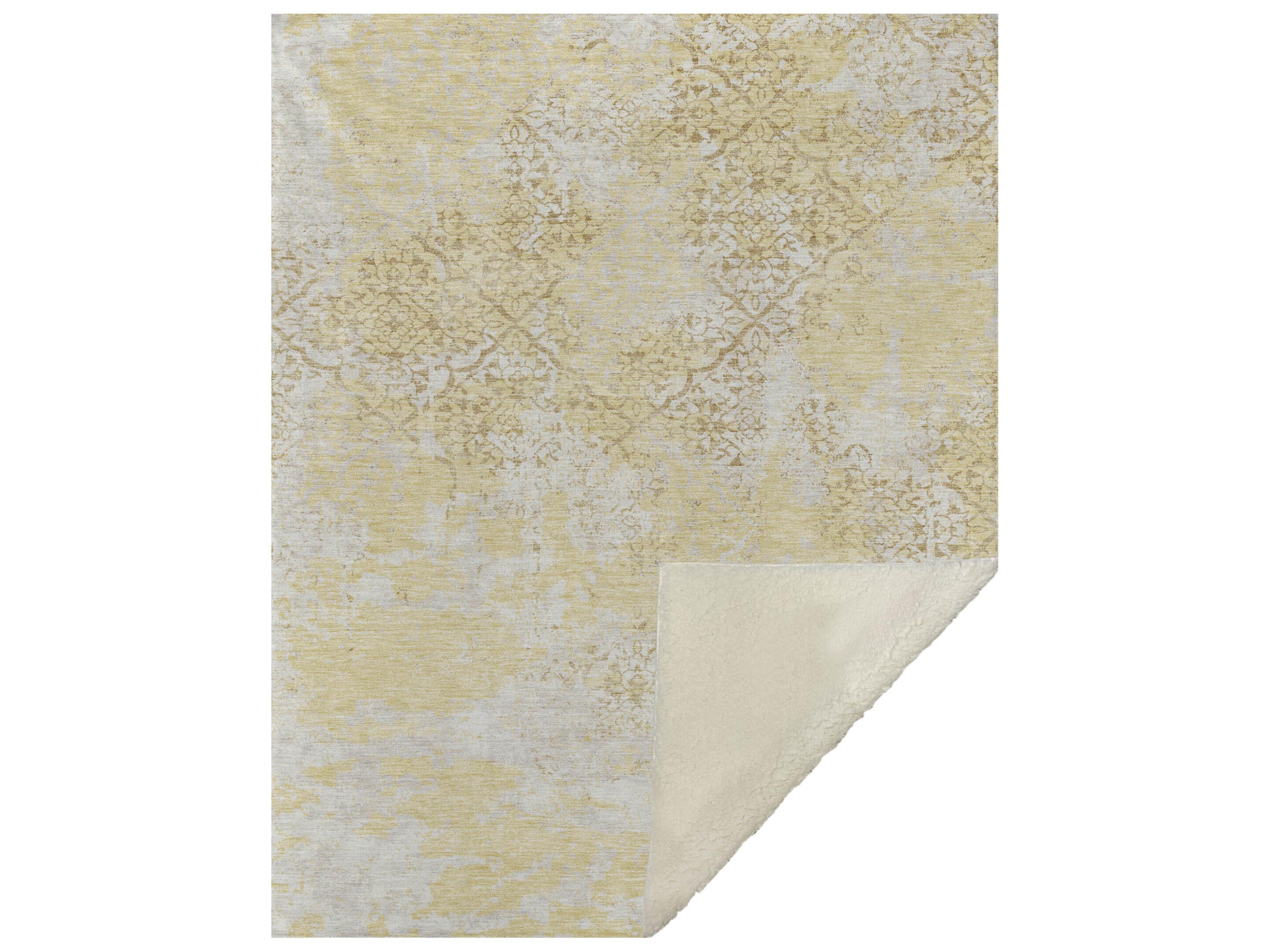 Dalyn Sherpa Gold Polyester Throw