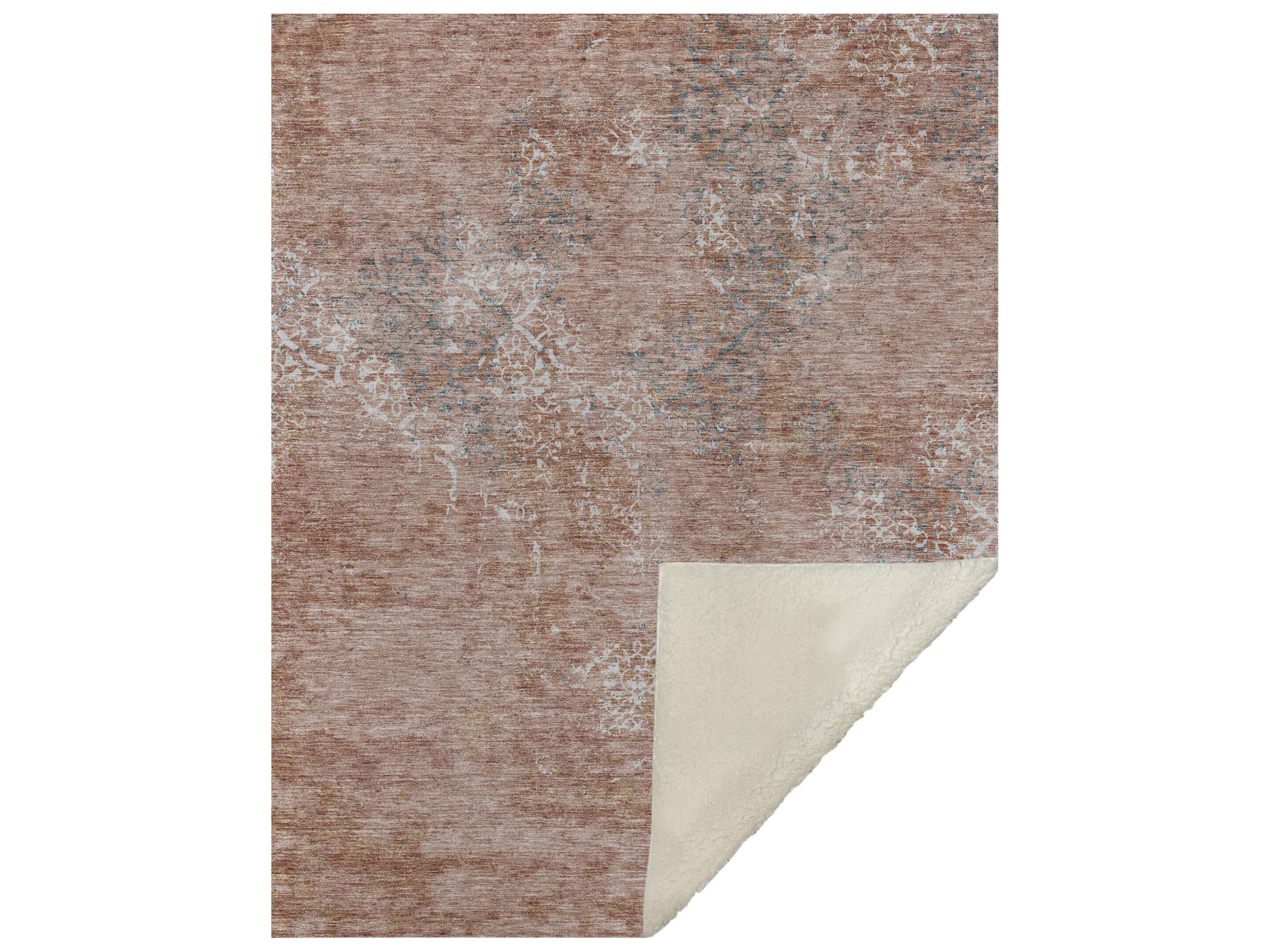 Dalyn Sherpa Orange Polyester Throw