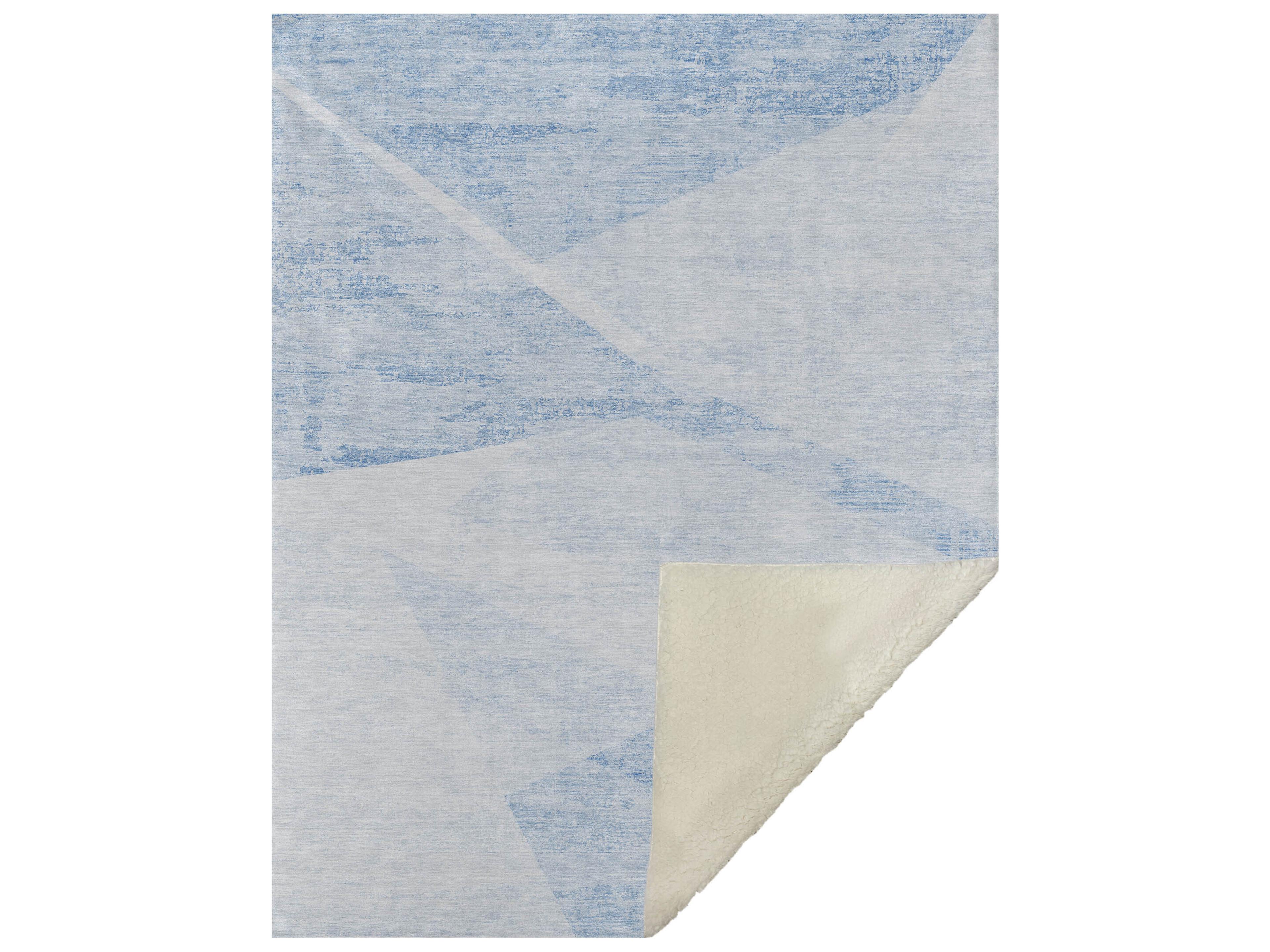 Dalyn Sherpa Blue Polyester Throw