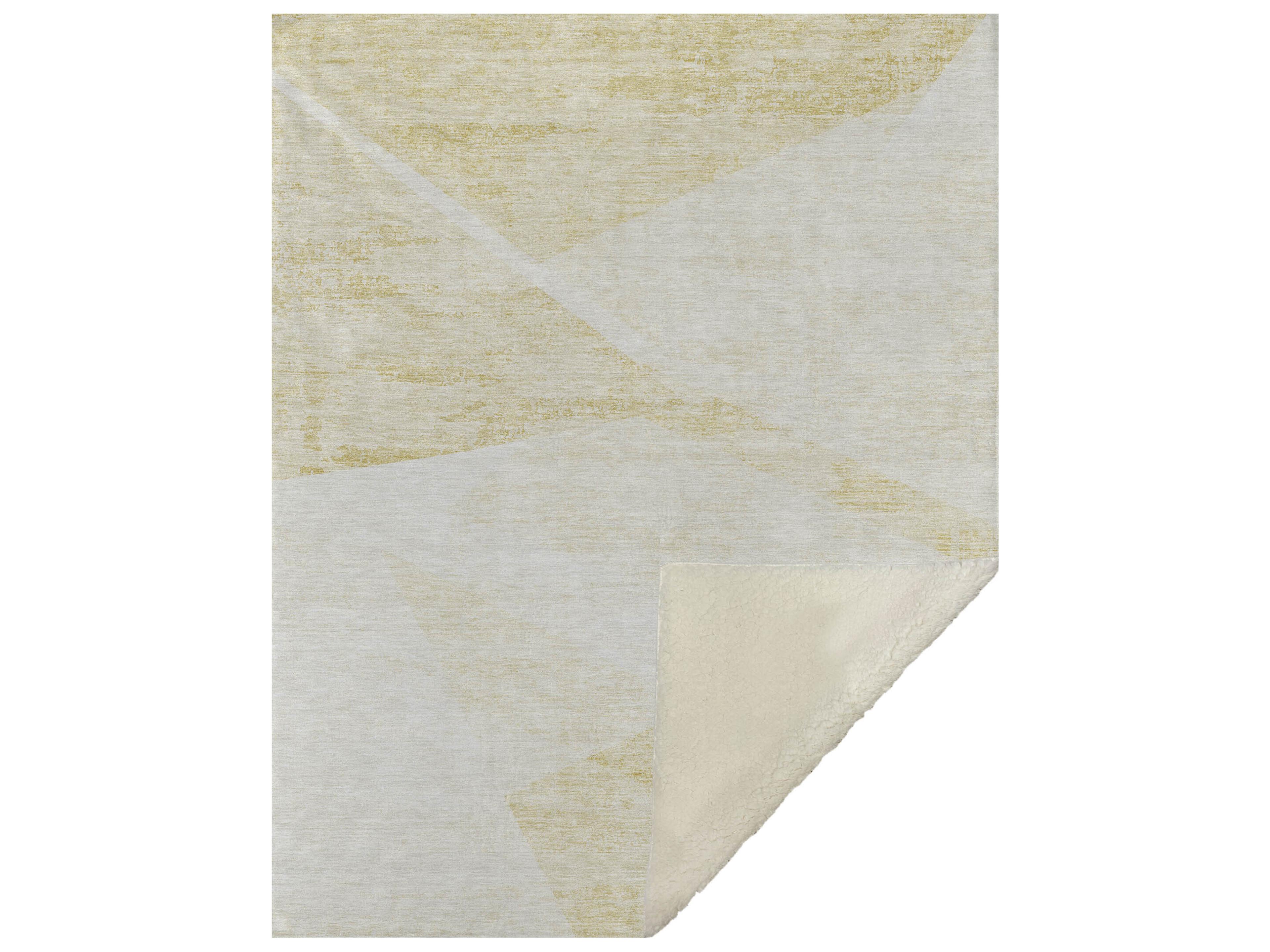 Dalyn Sherpa Gold Polyester Throw