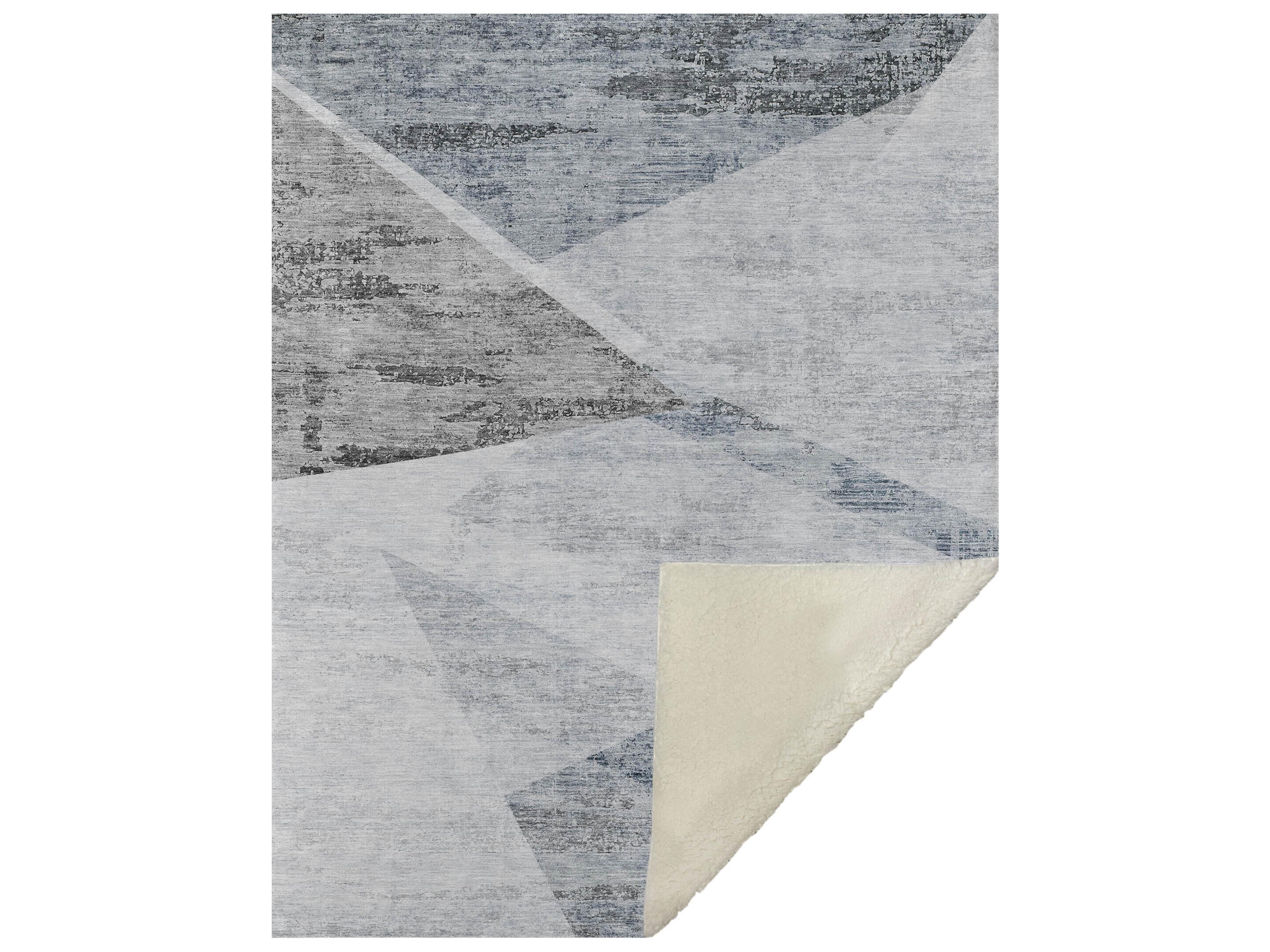 Dalyn Sherpa Blue Polyester Throw