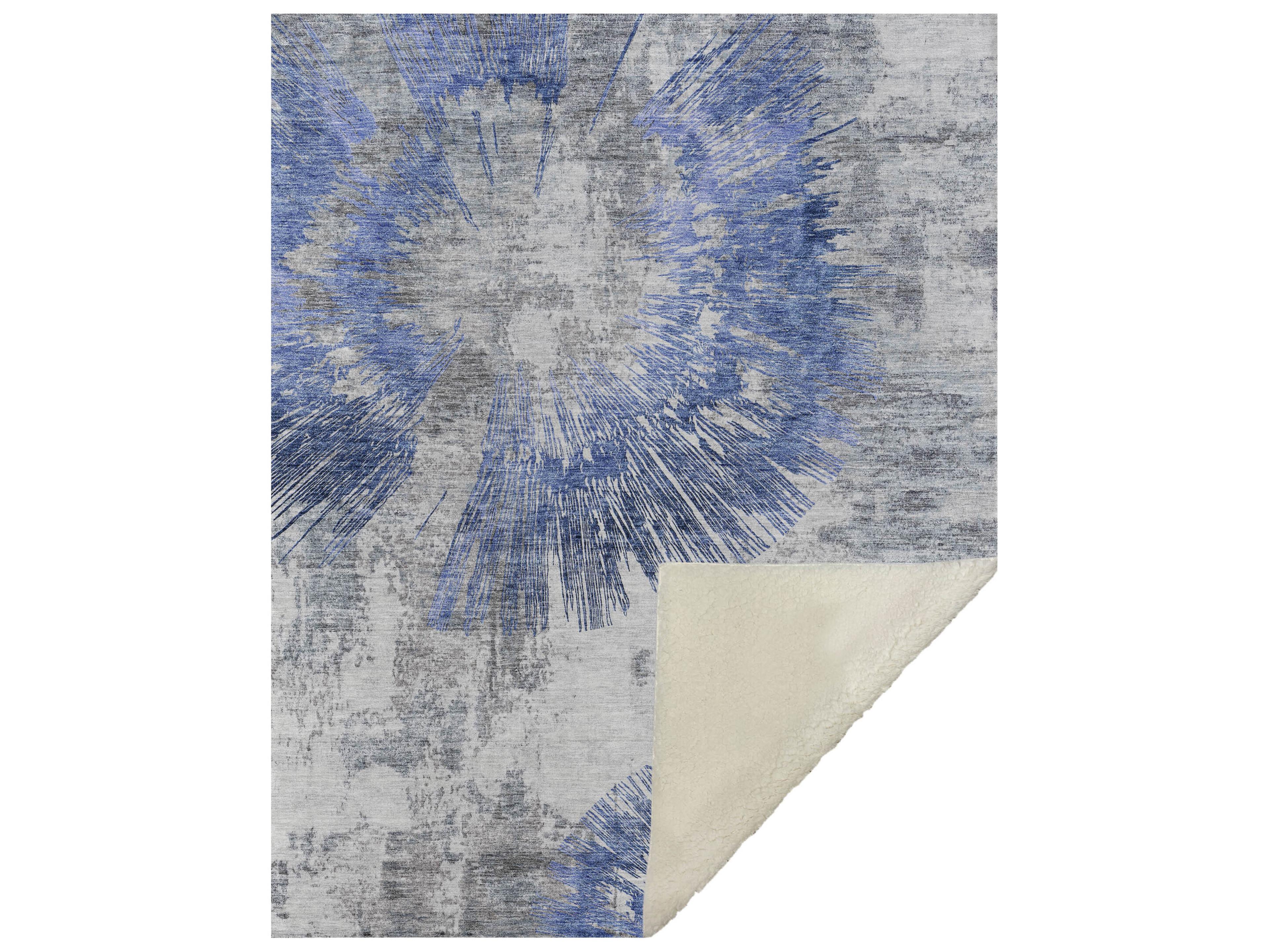 Dalyn Sherpa Blue Polyester Throw
