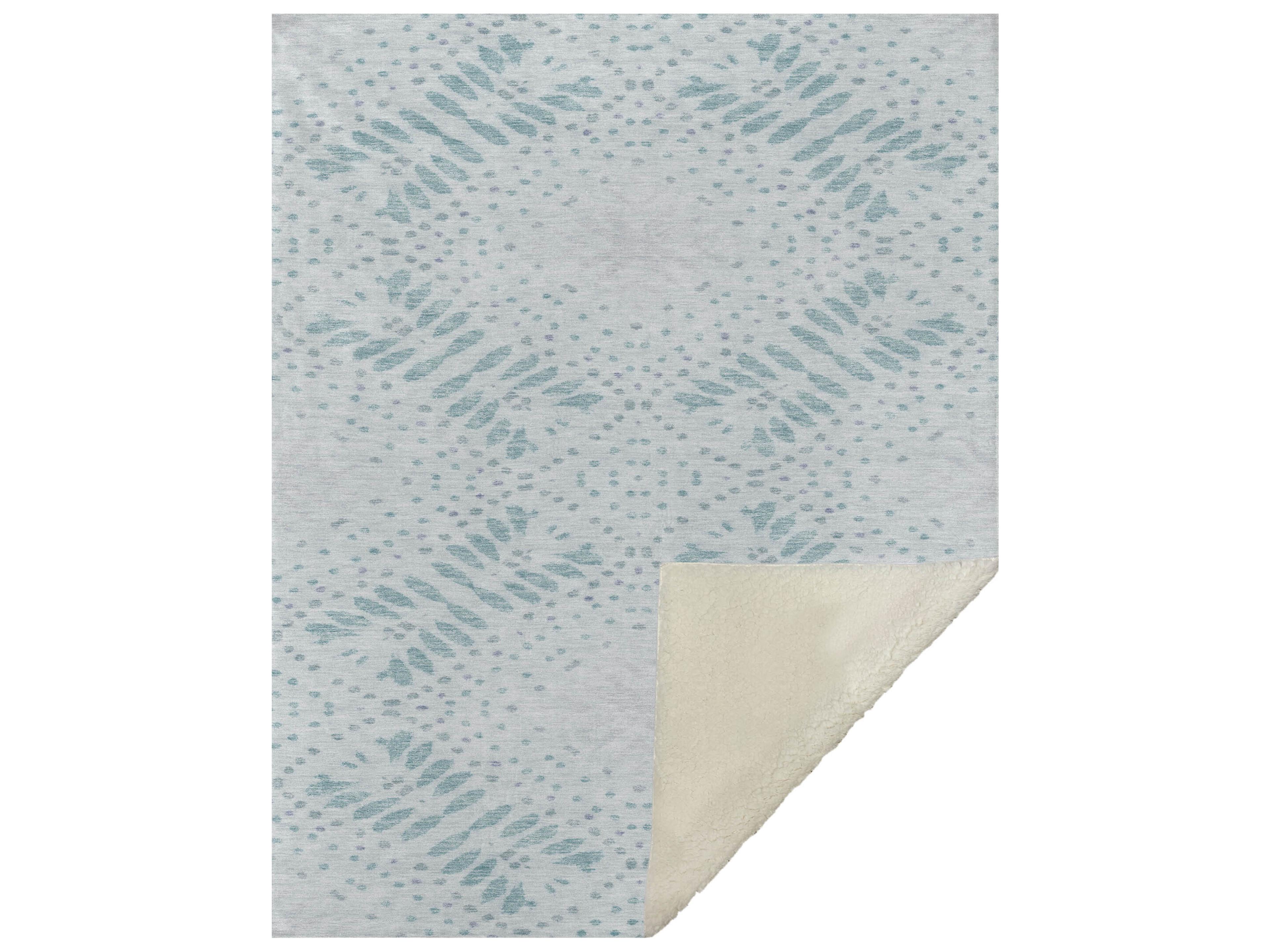 Dalyn Sherpa Teal Polyester Throw