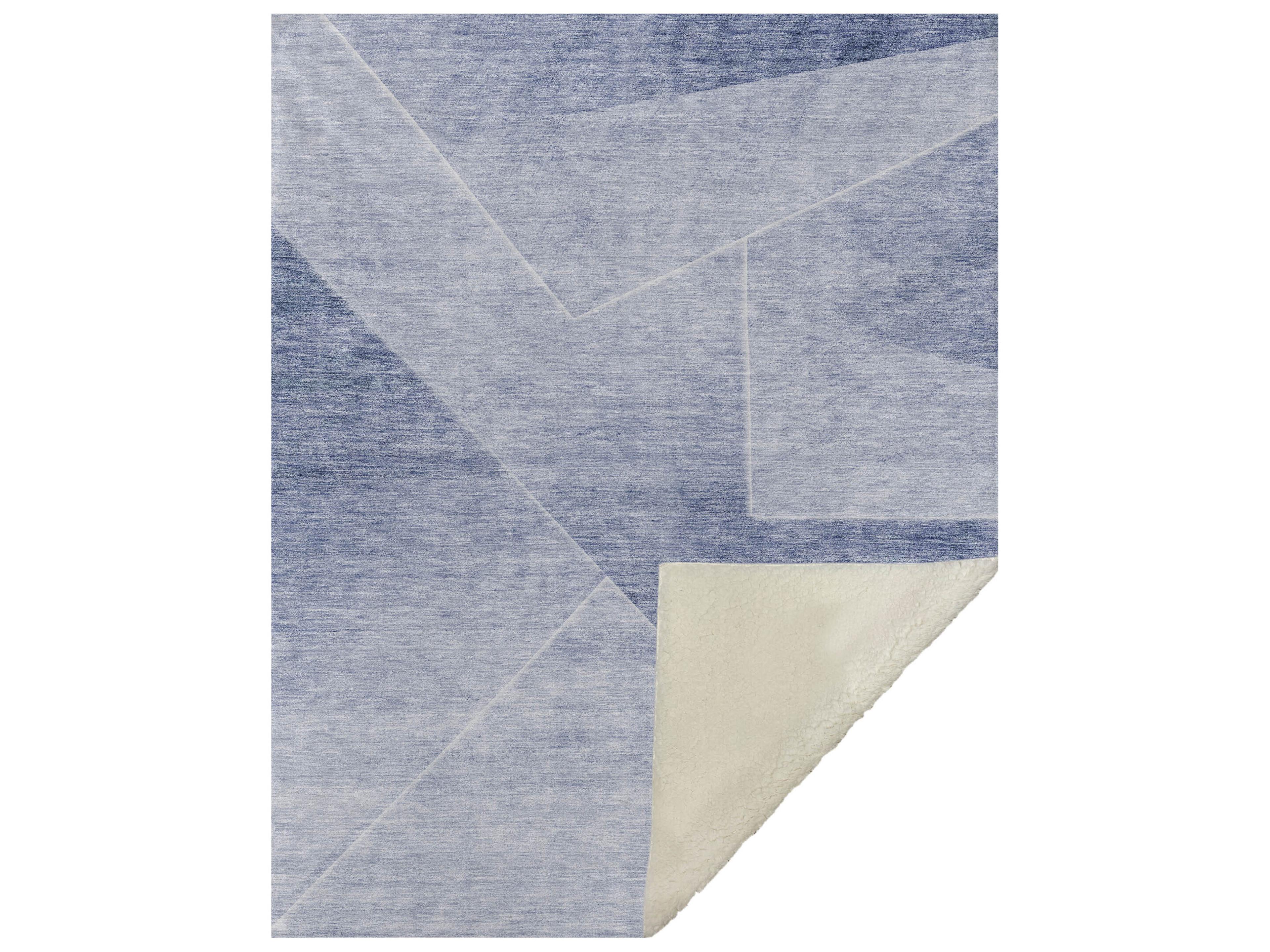 Dalyn Sherpa Blue Polyester Throw