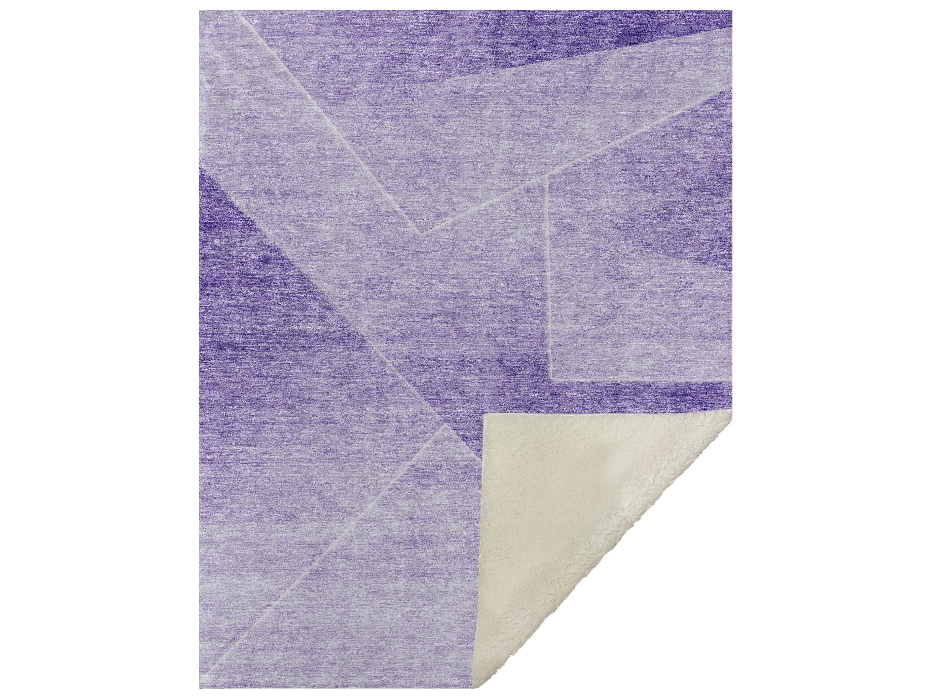Dalyn Sherpa Purple Polyester Throw