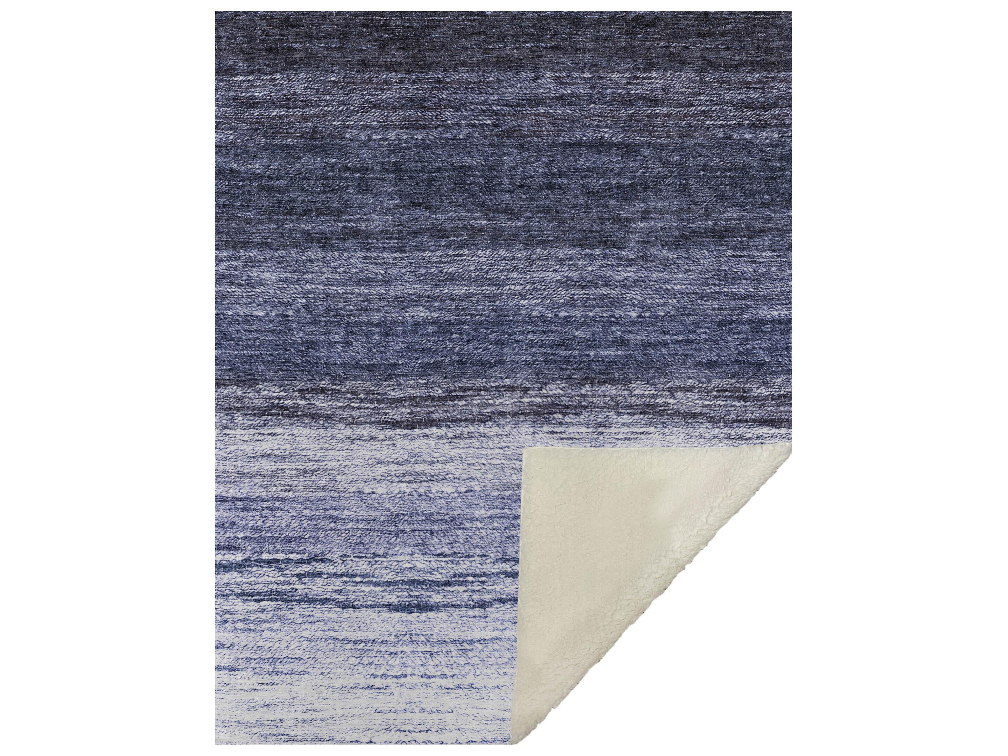 Dalyn Sherpa Blue Polyester Throw