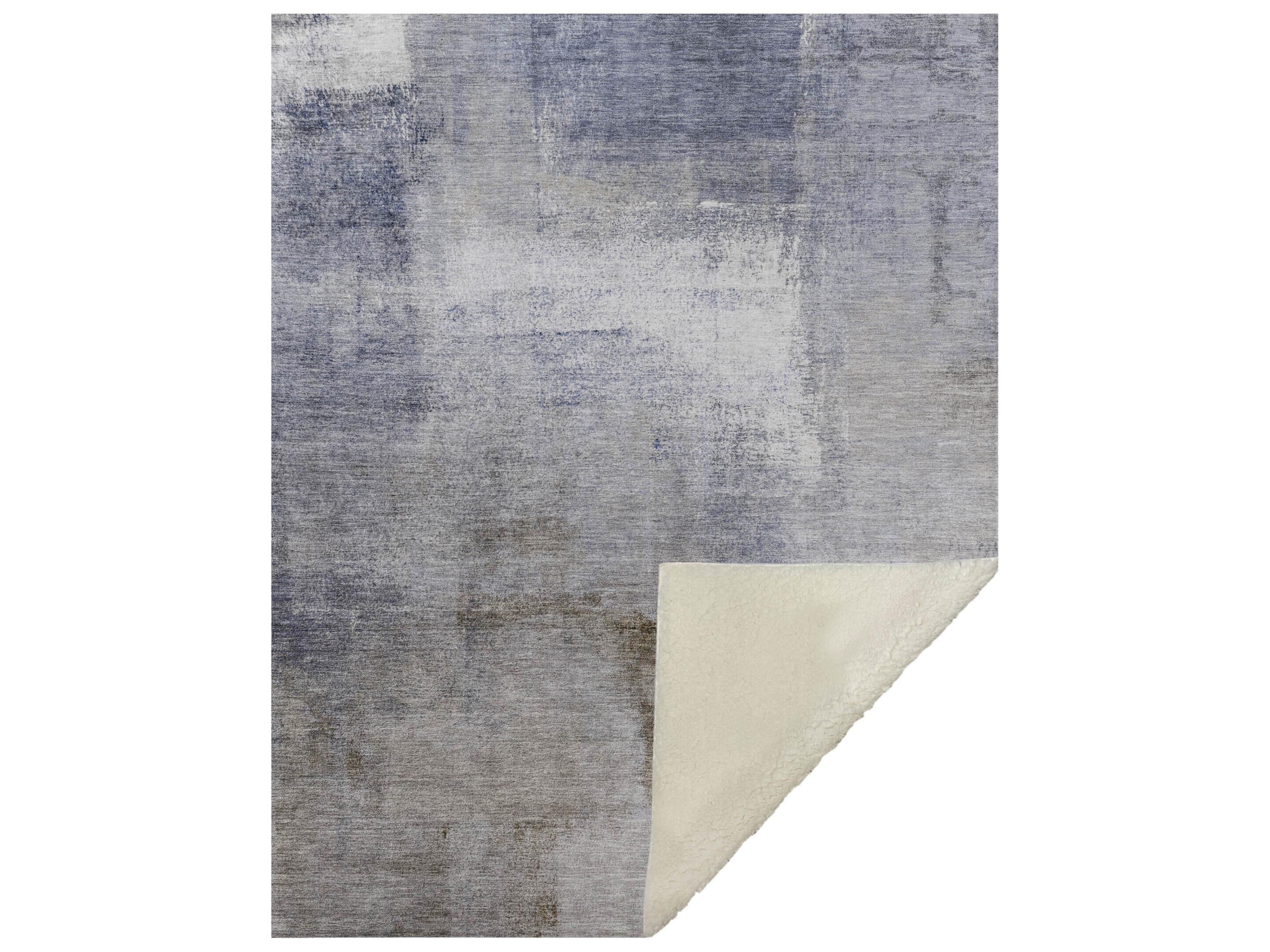 Dalyn Sherpa Blue Polyester Throw