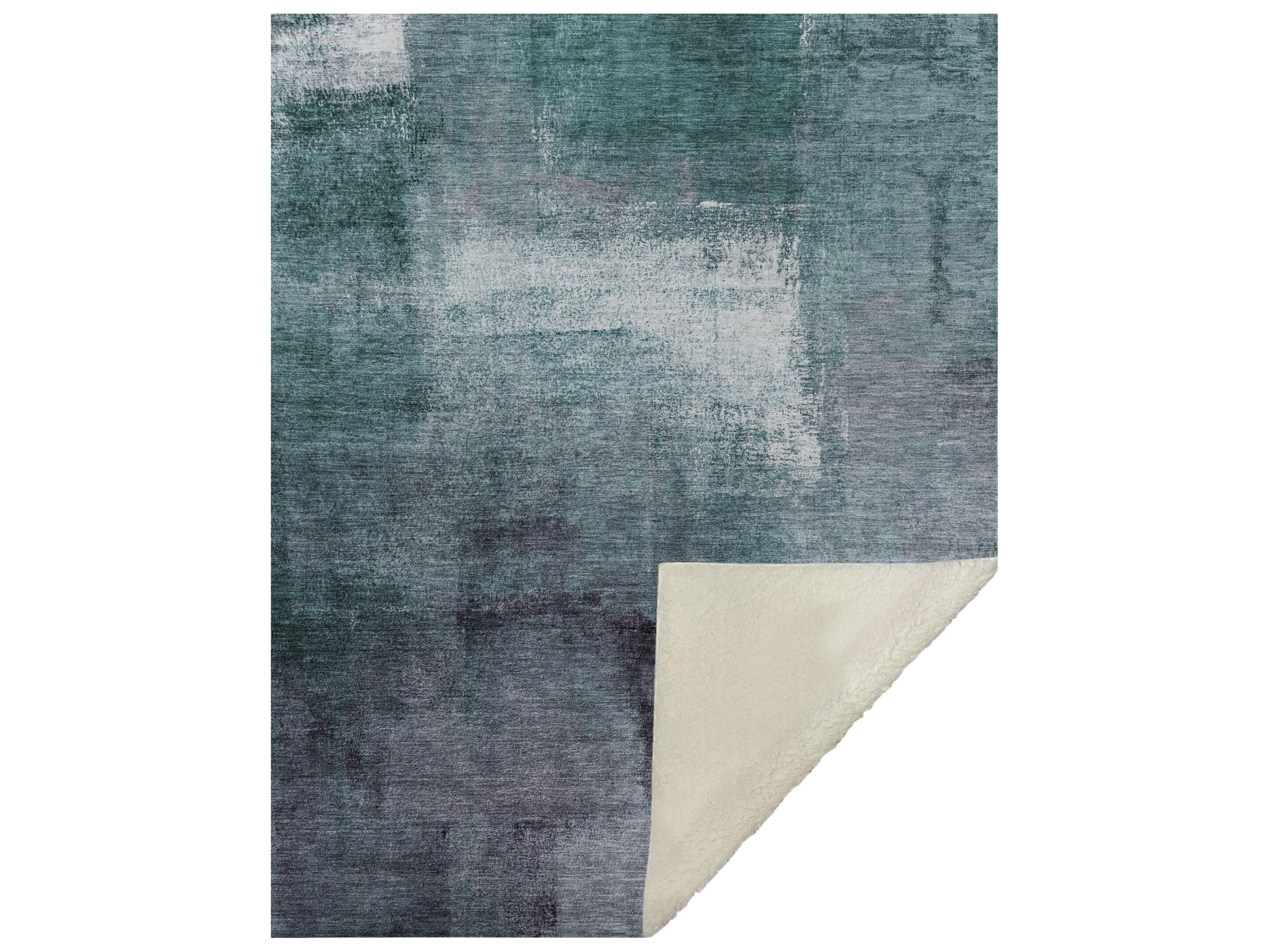 Dalyn Sherpa Teal Polyester Throw