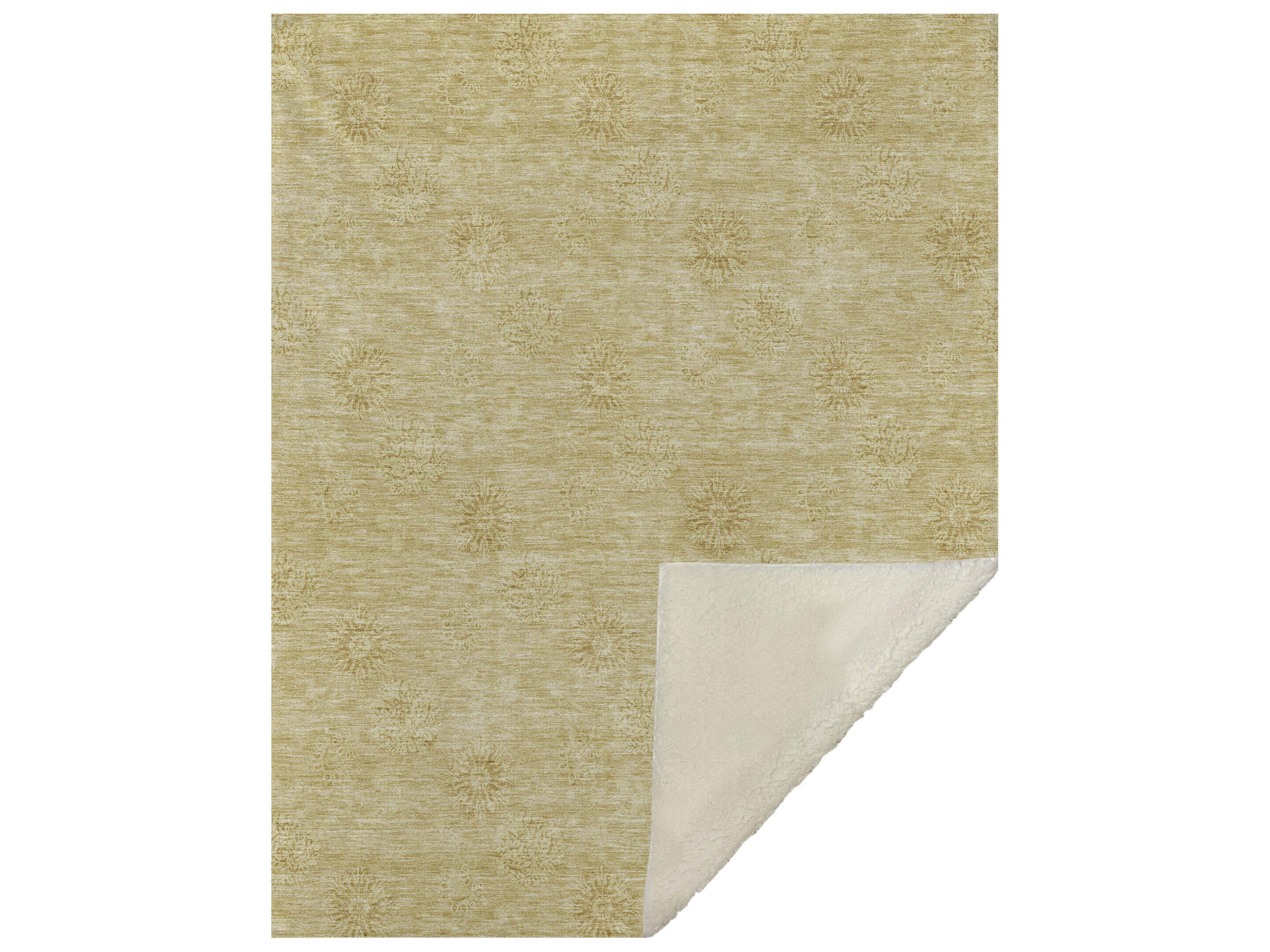 Dalyn Sherpa Gold Polyester Throw