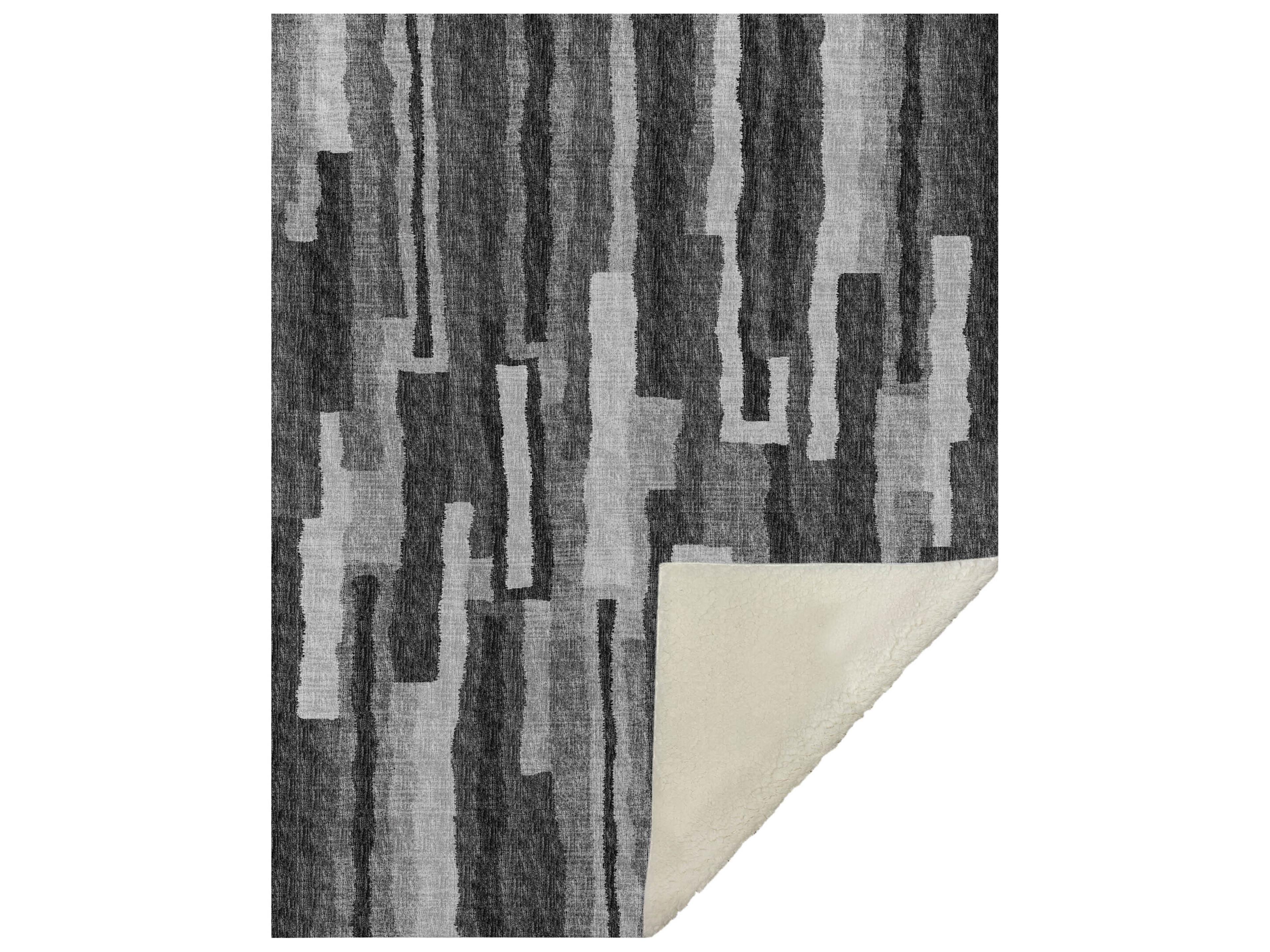 Dalyn Sherpa Gray Polyester Throw