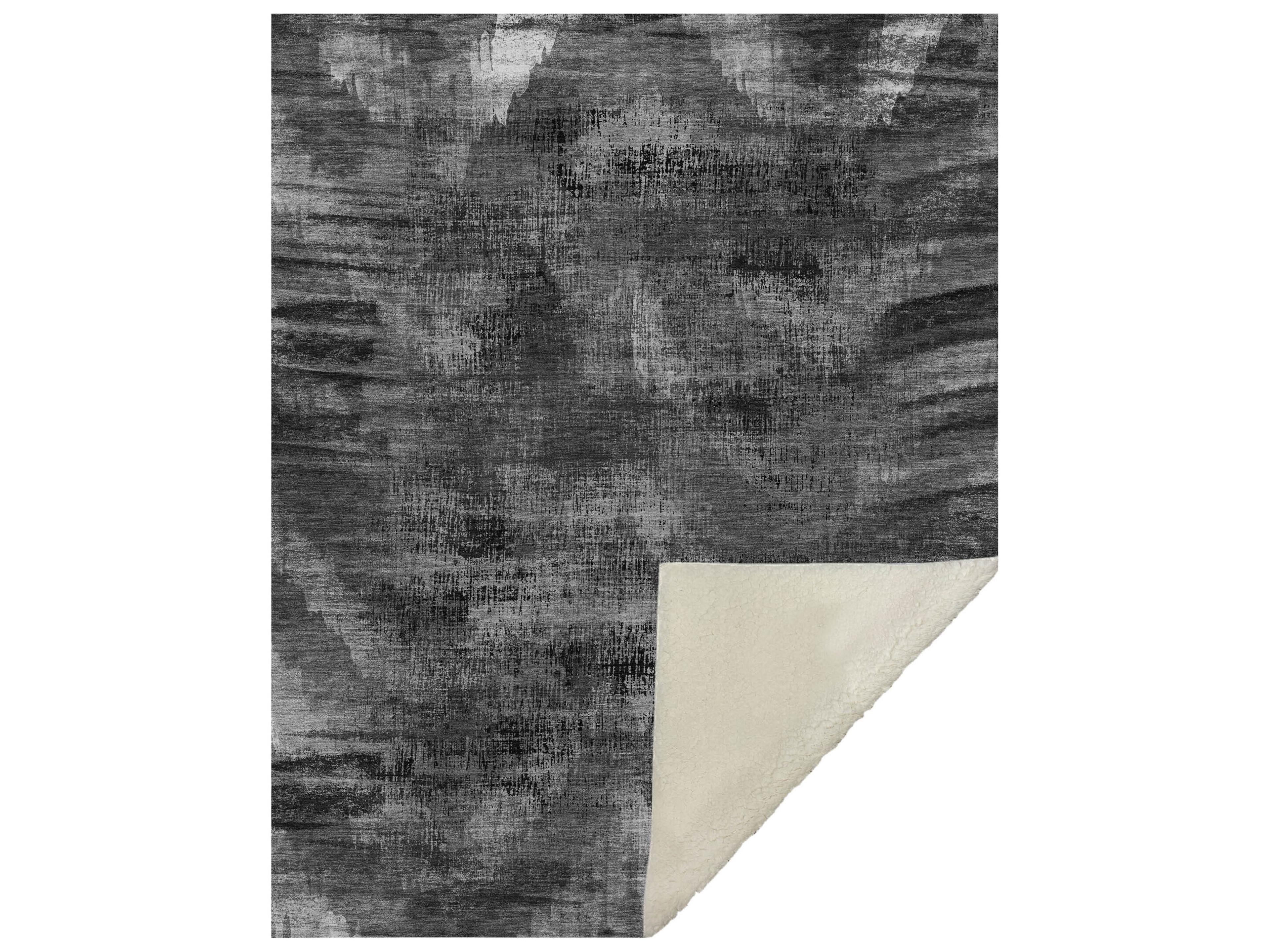 Dalyn Sherpa Gray Polyester Throw