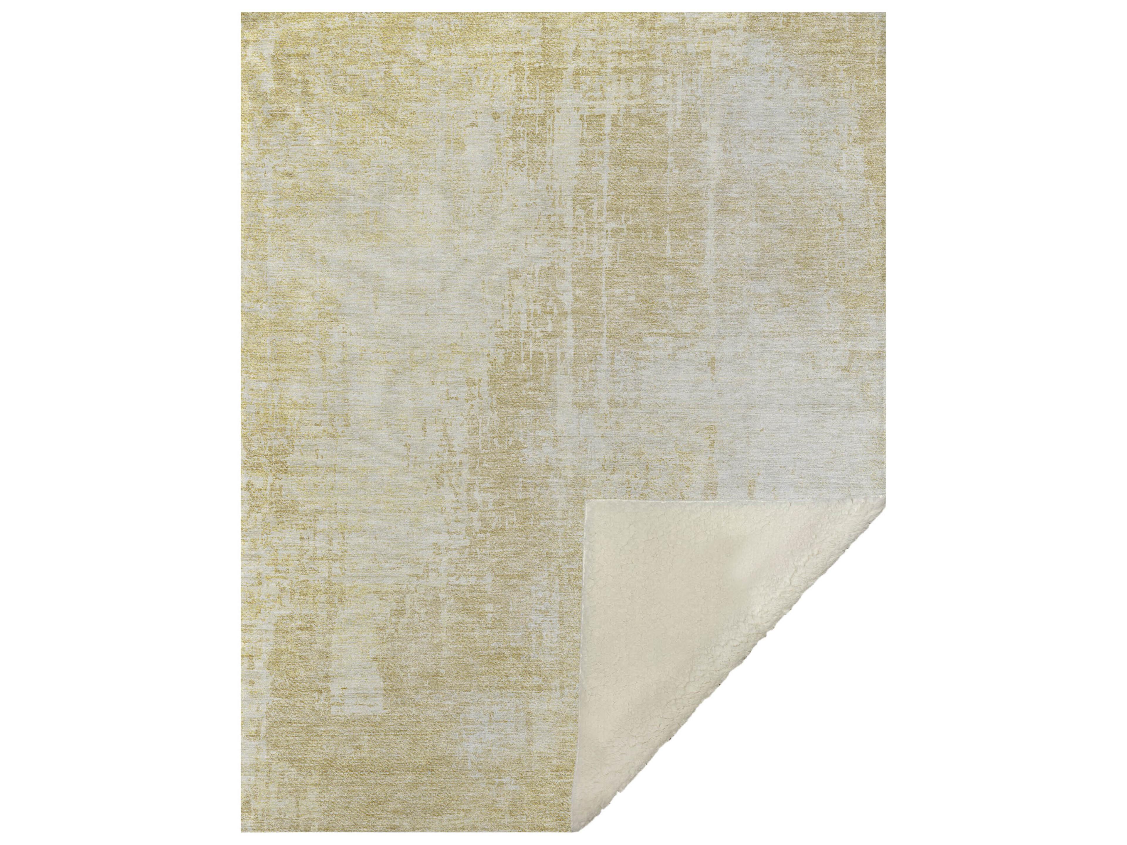 Dalyn Sherpa Gold Polyester Throw