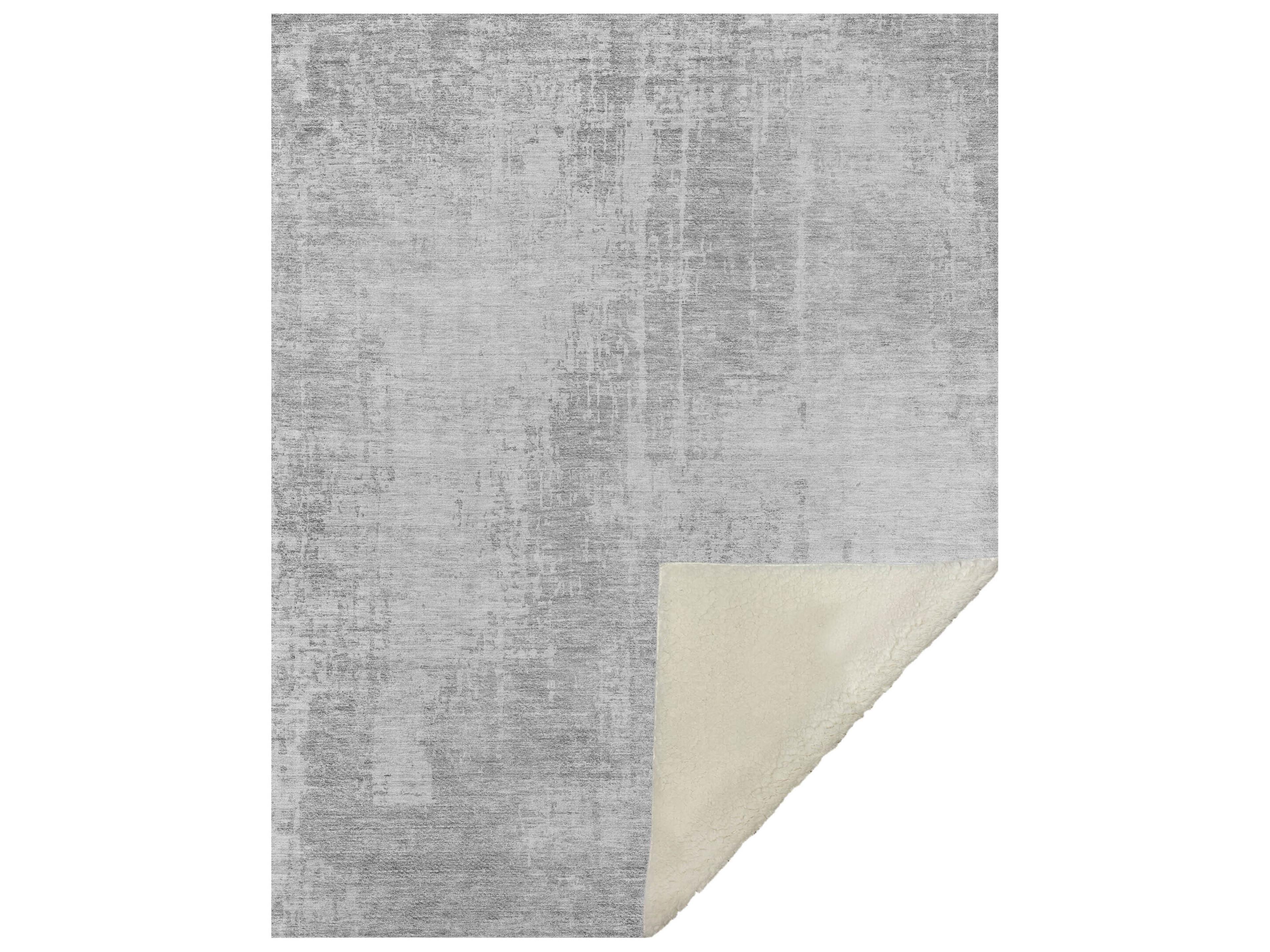 Dalyn Sherpa Gray Polyester Throw