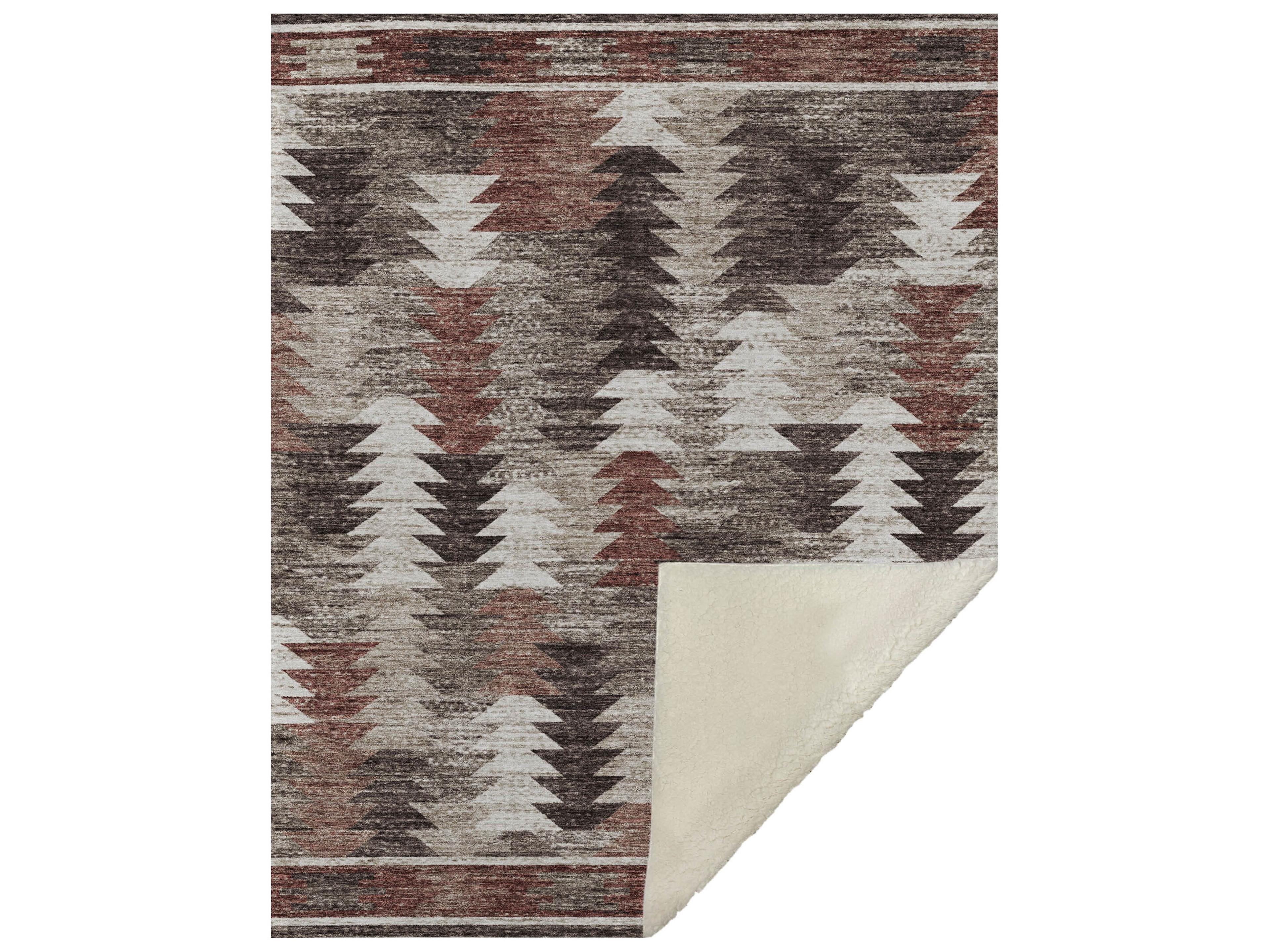 Dalyn Sherpa Brown Polyester Throw