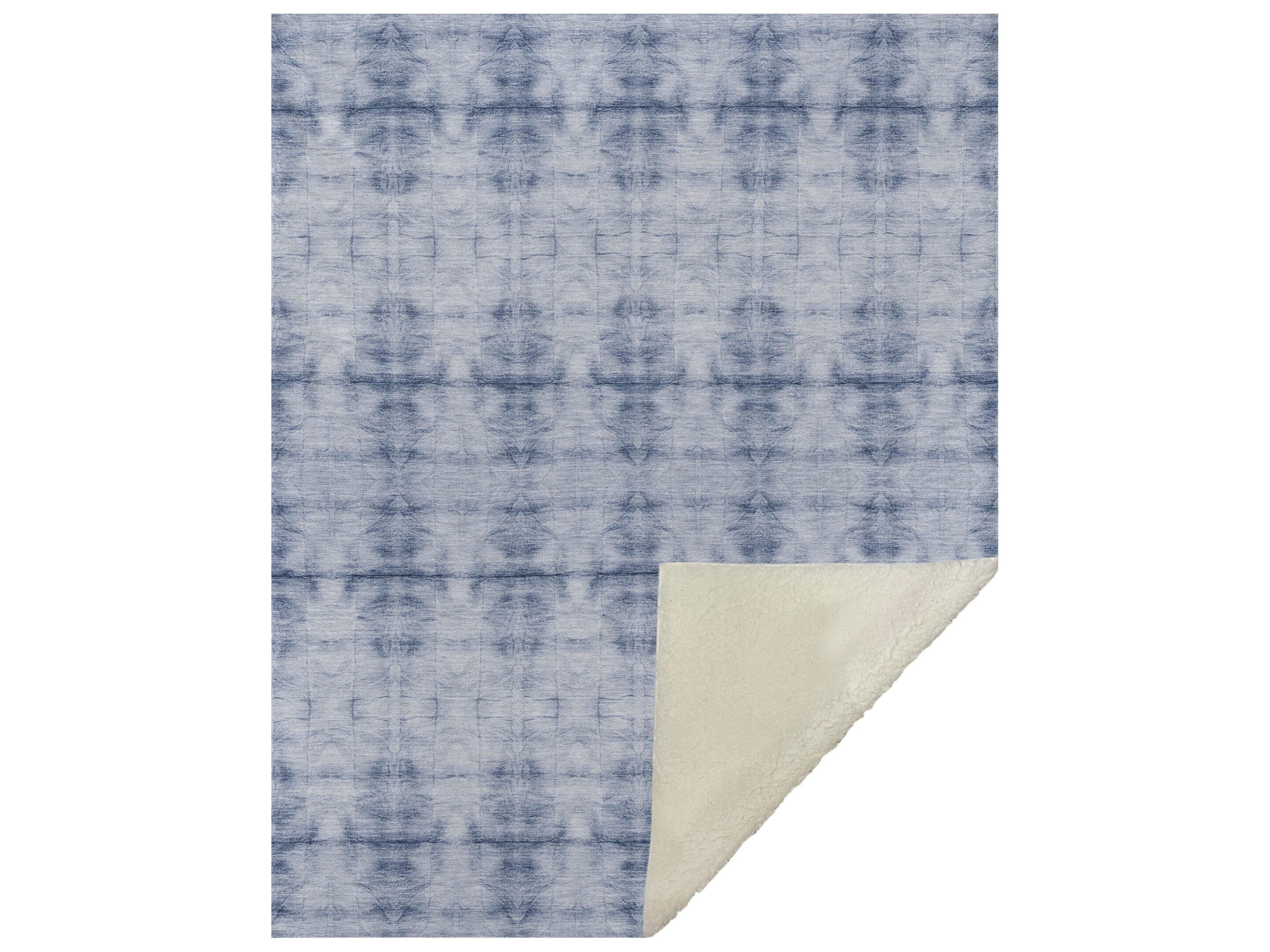 Dalyn Sherpa Blue Polyester Throw