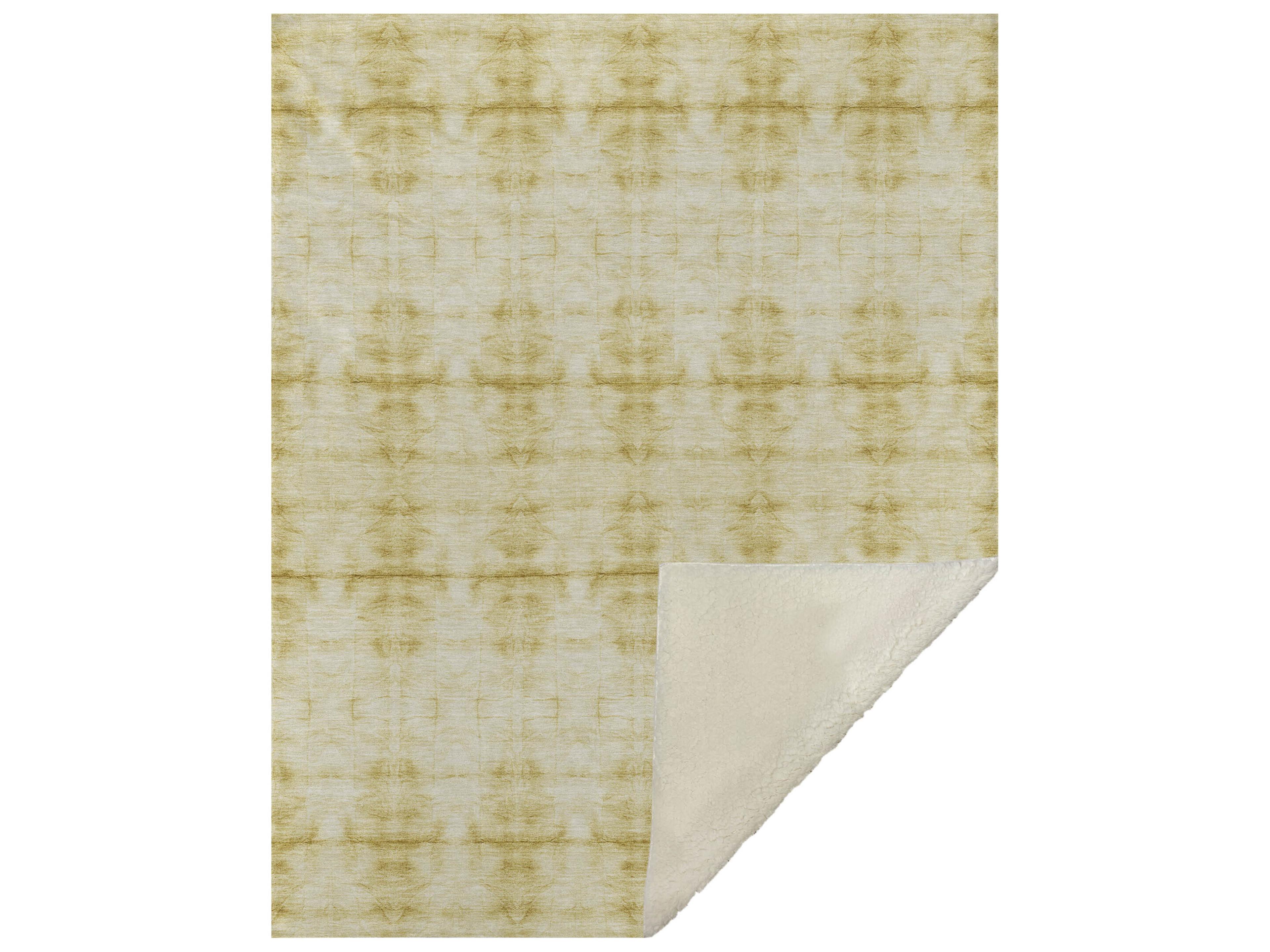 Dalyn Sherpa Gold Polyester Throw