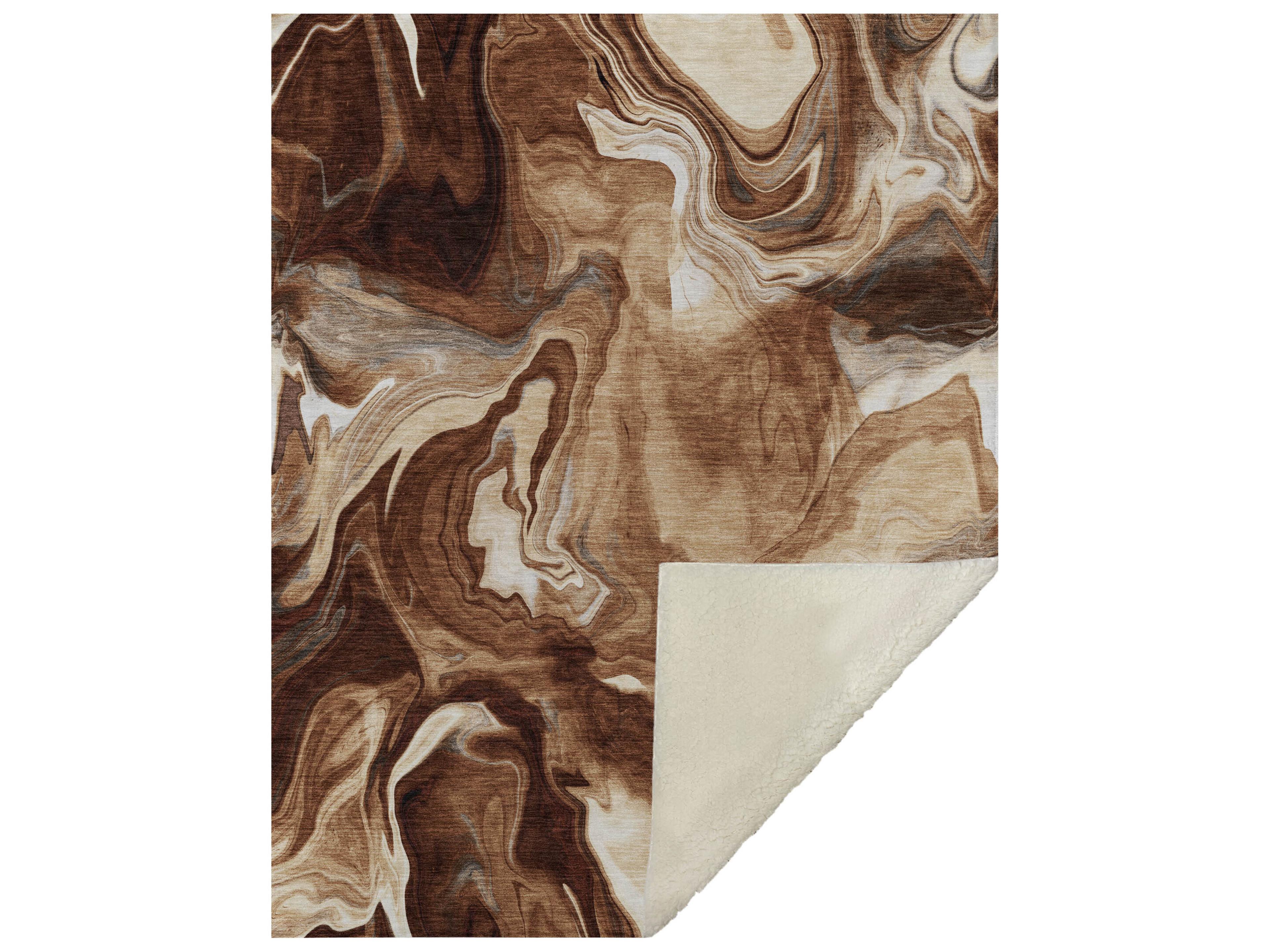 Dalyn Sherpa Orange Polyester Throw