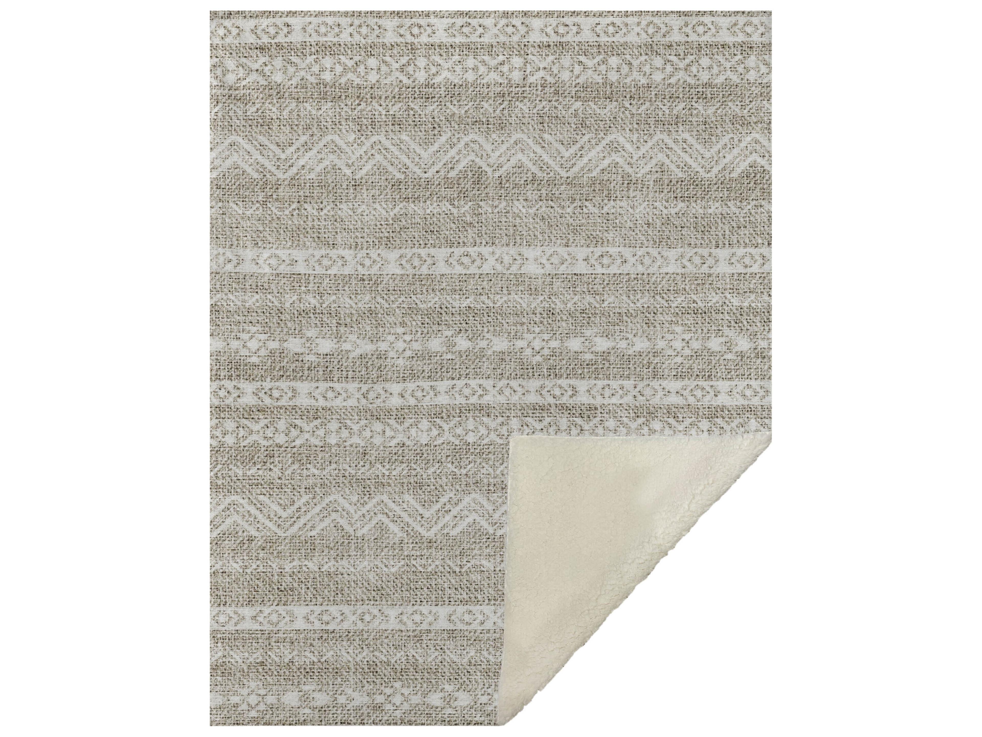 Dalyn Sherpa Brown Polyester Throw