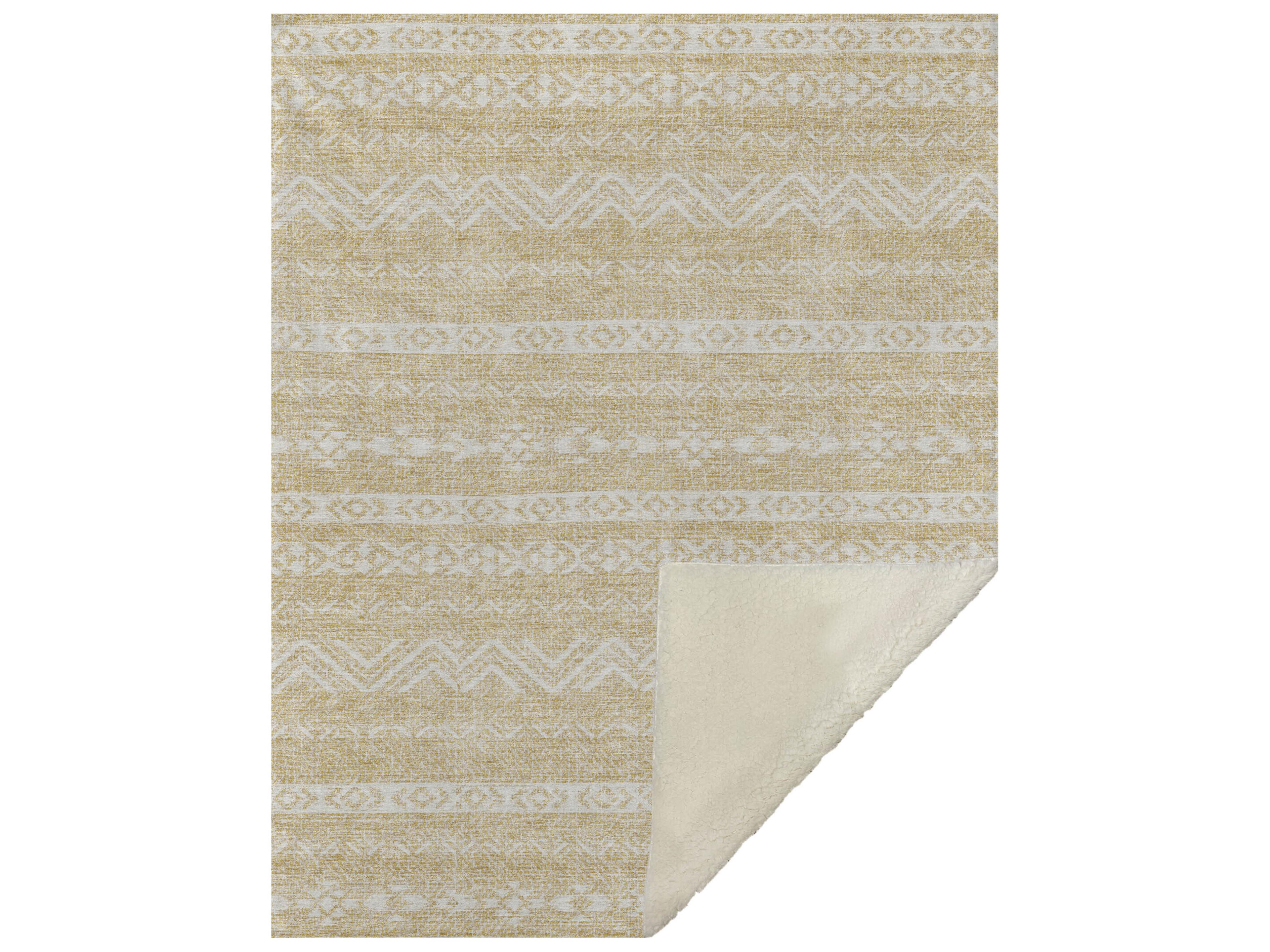 Dalyn Sherpa Gold Polyester Throw