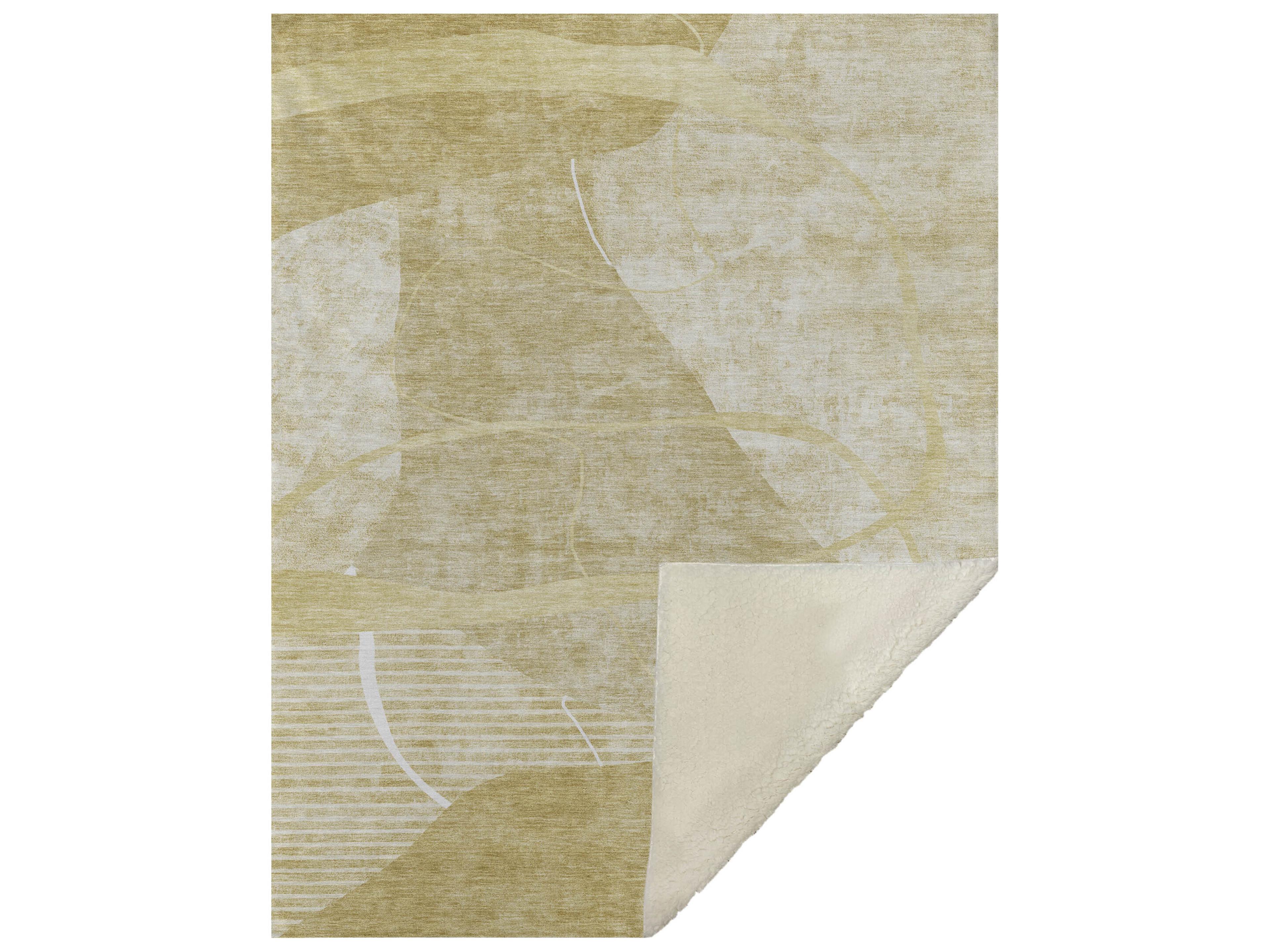 Dalyn Sherpa Gold Polyester Throw