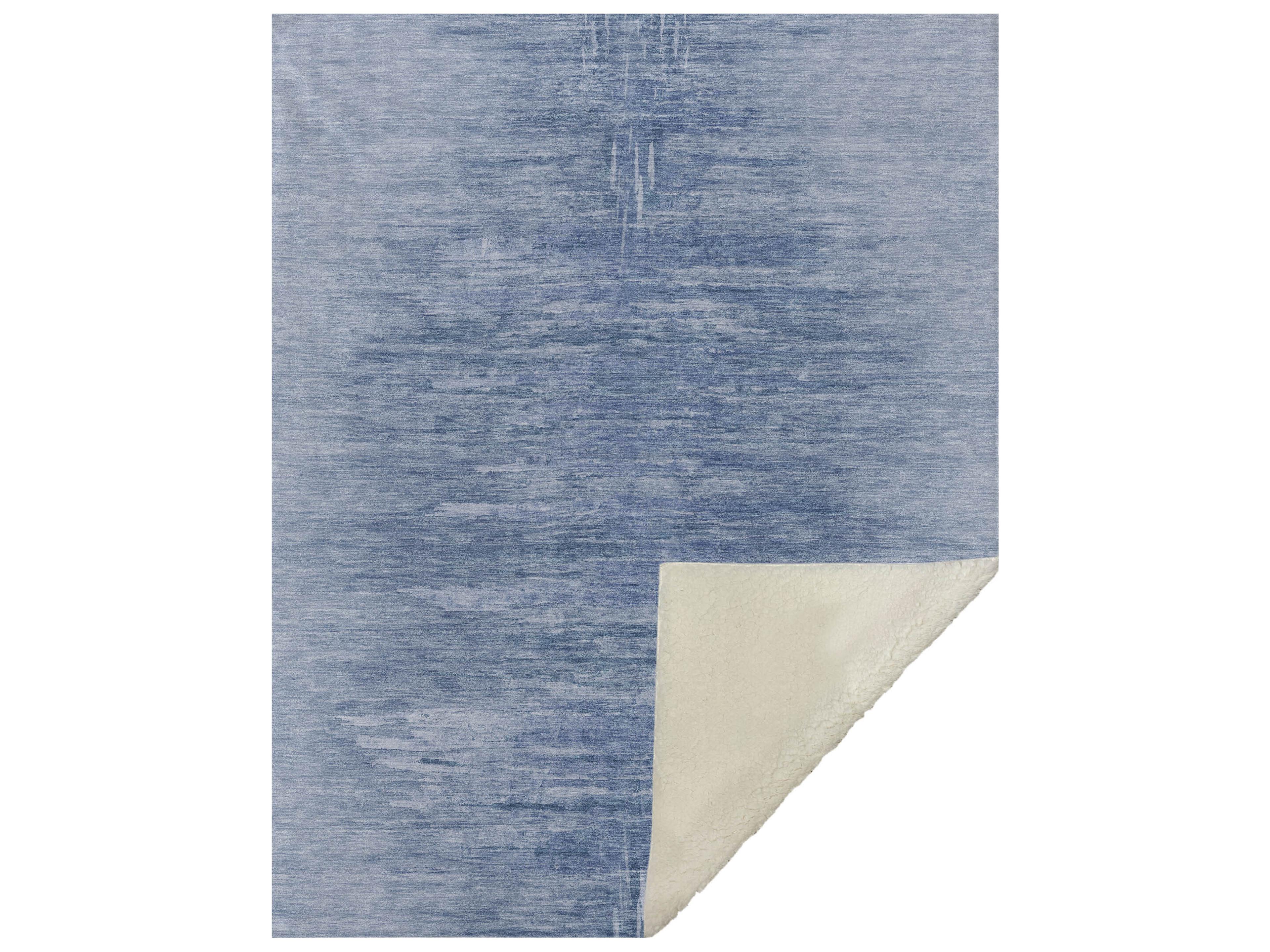 Dalyn Sherpa Blue Polyester Throw