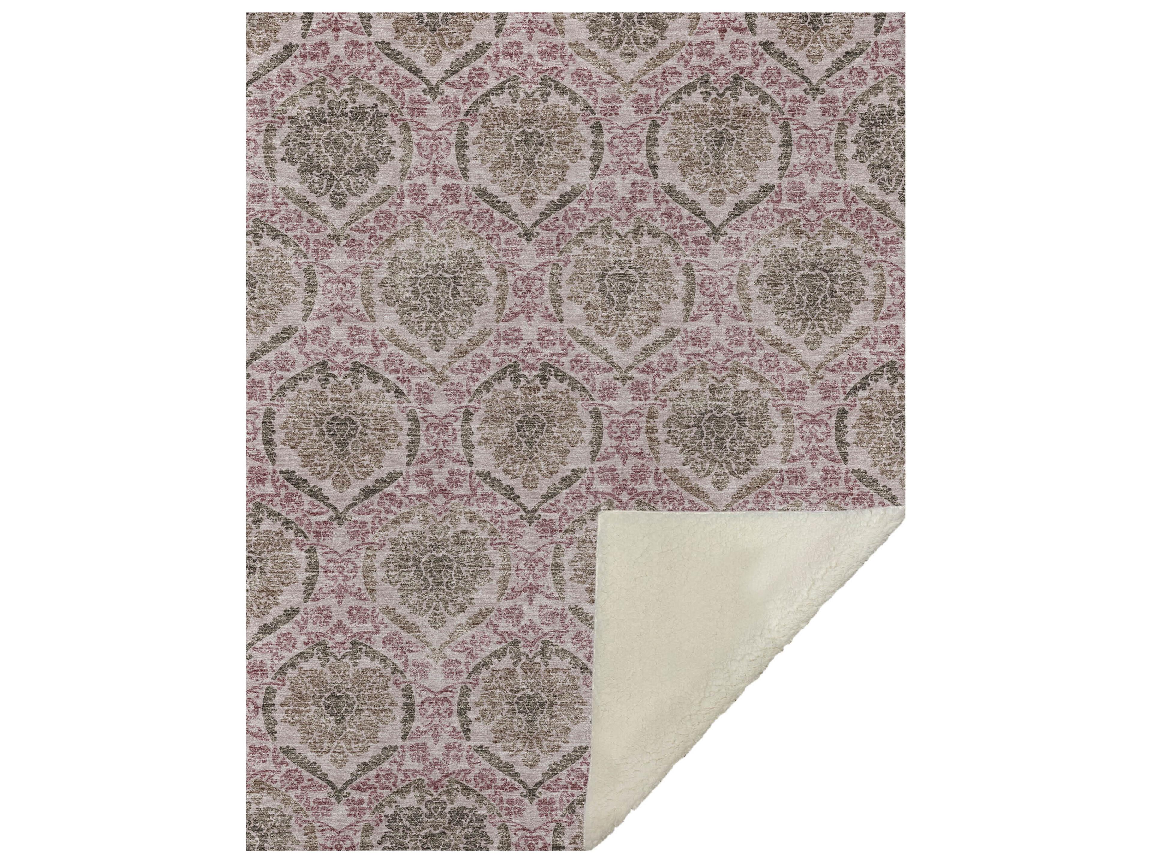 Dalyn Sherpa Brown Polyester Throw