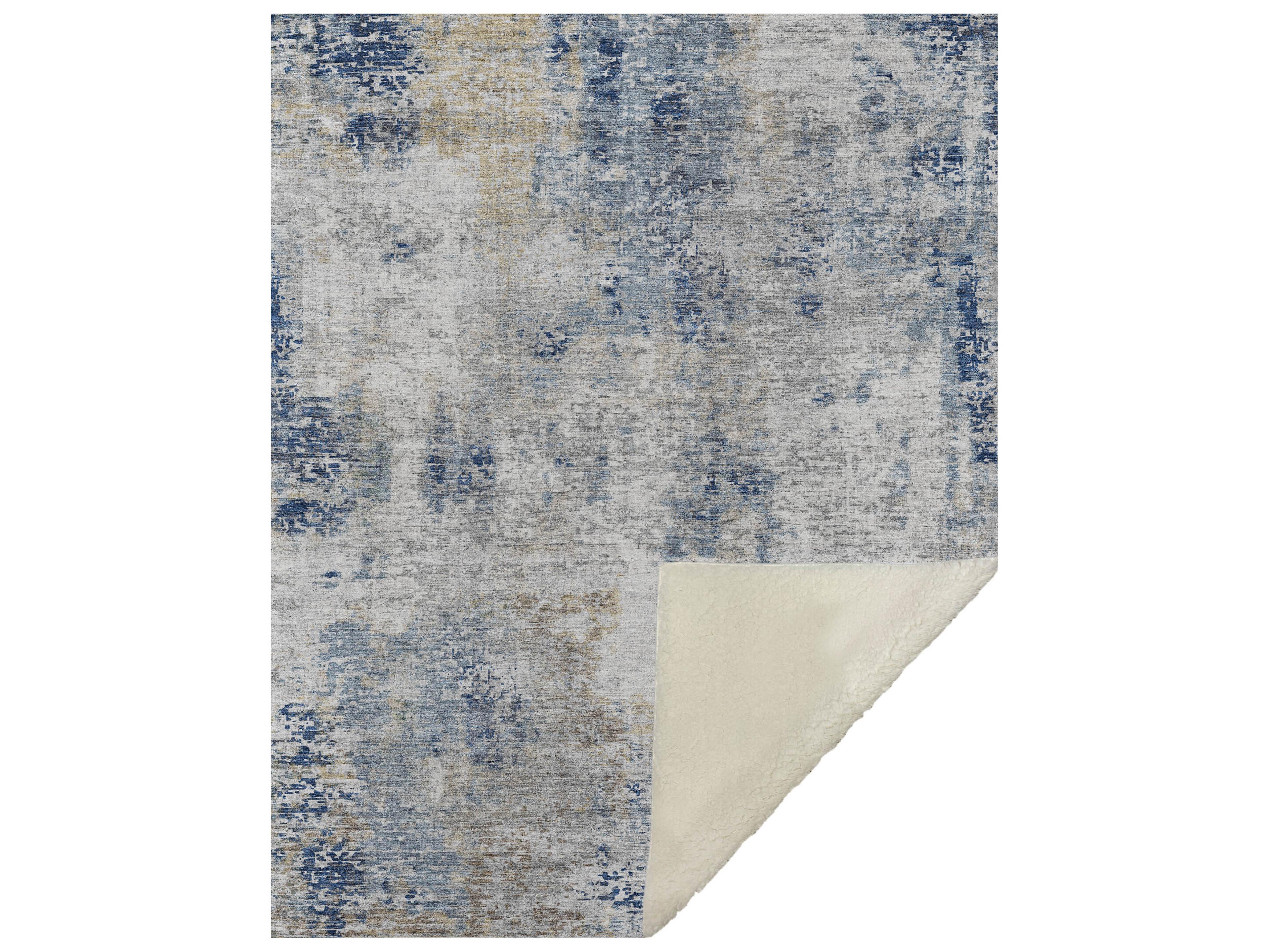 Dalyn Sherpa Blue Polyester Throw