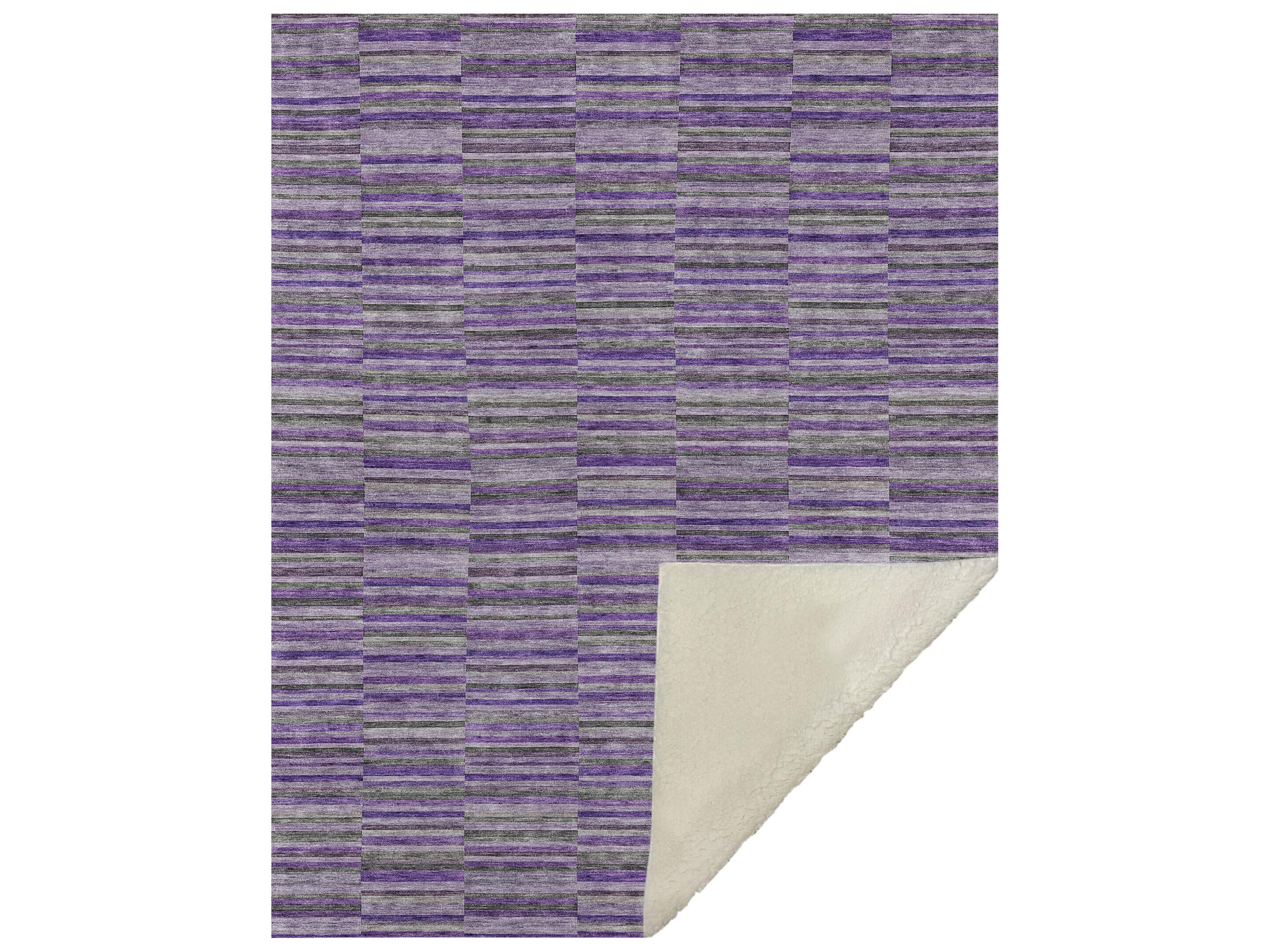 Dalyn Sherpa Purple Polyester Throw
