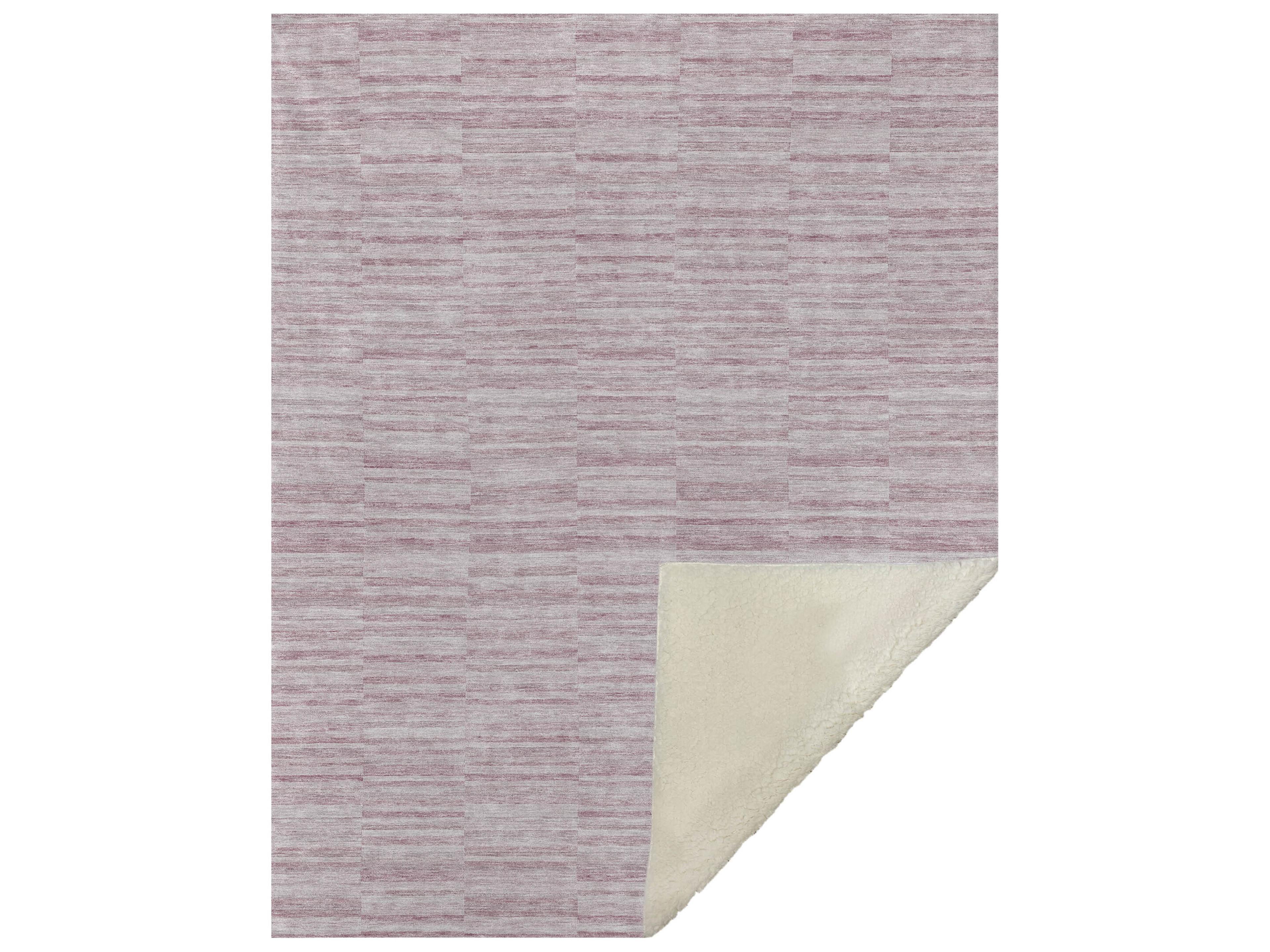 Dalyn Sherpa Pink Polyester Throw