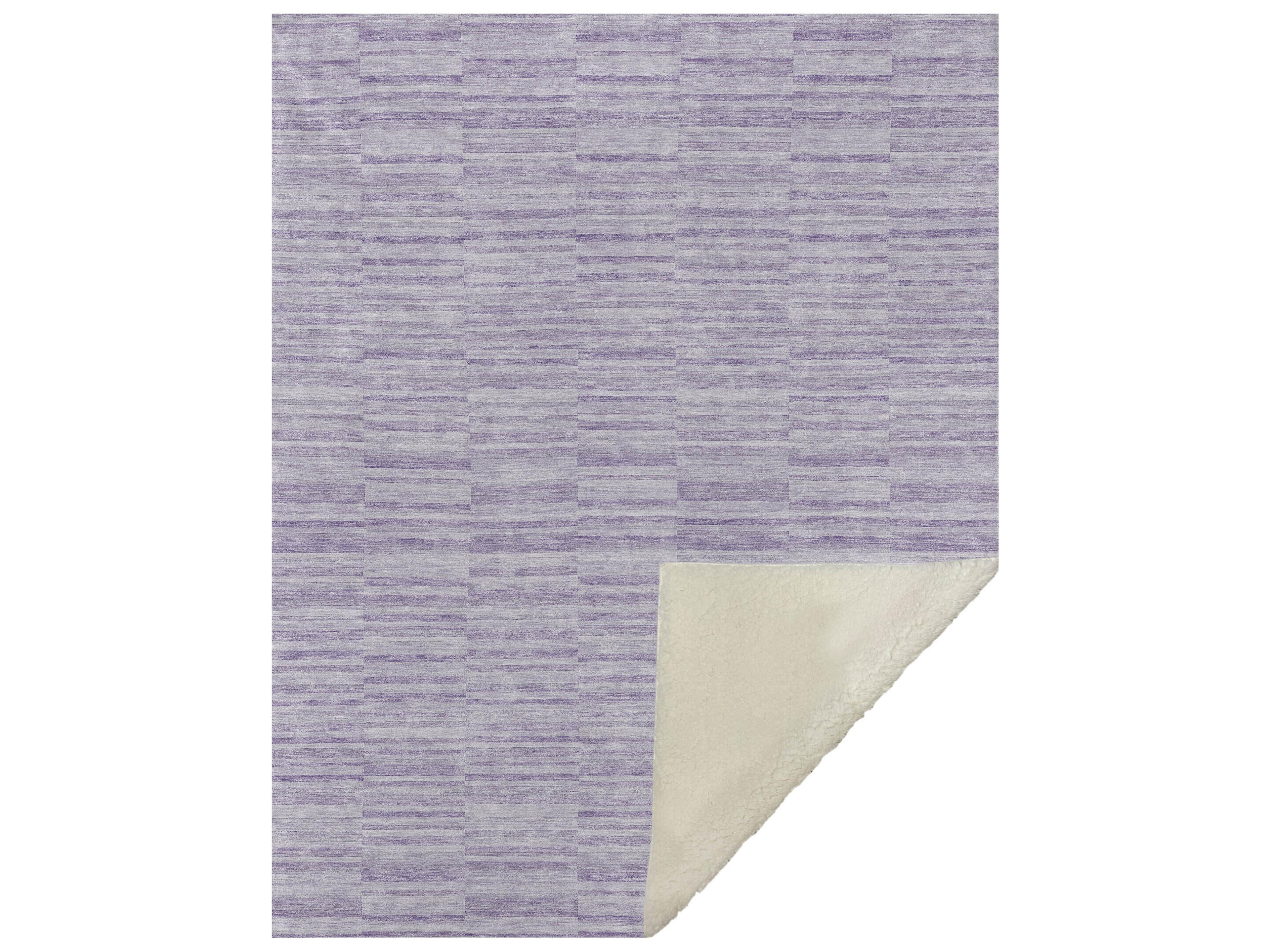 Dalyn Sherpa Purple Polyester Throw