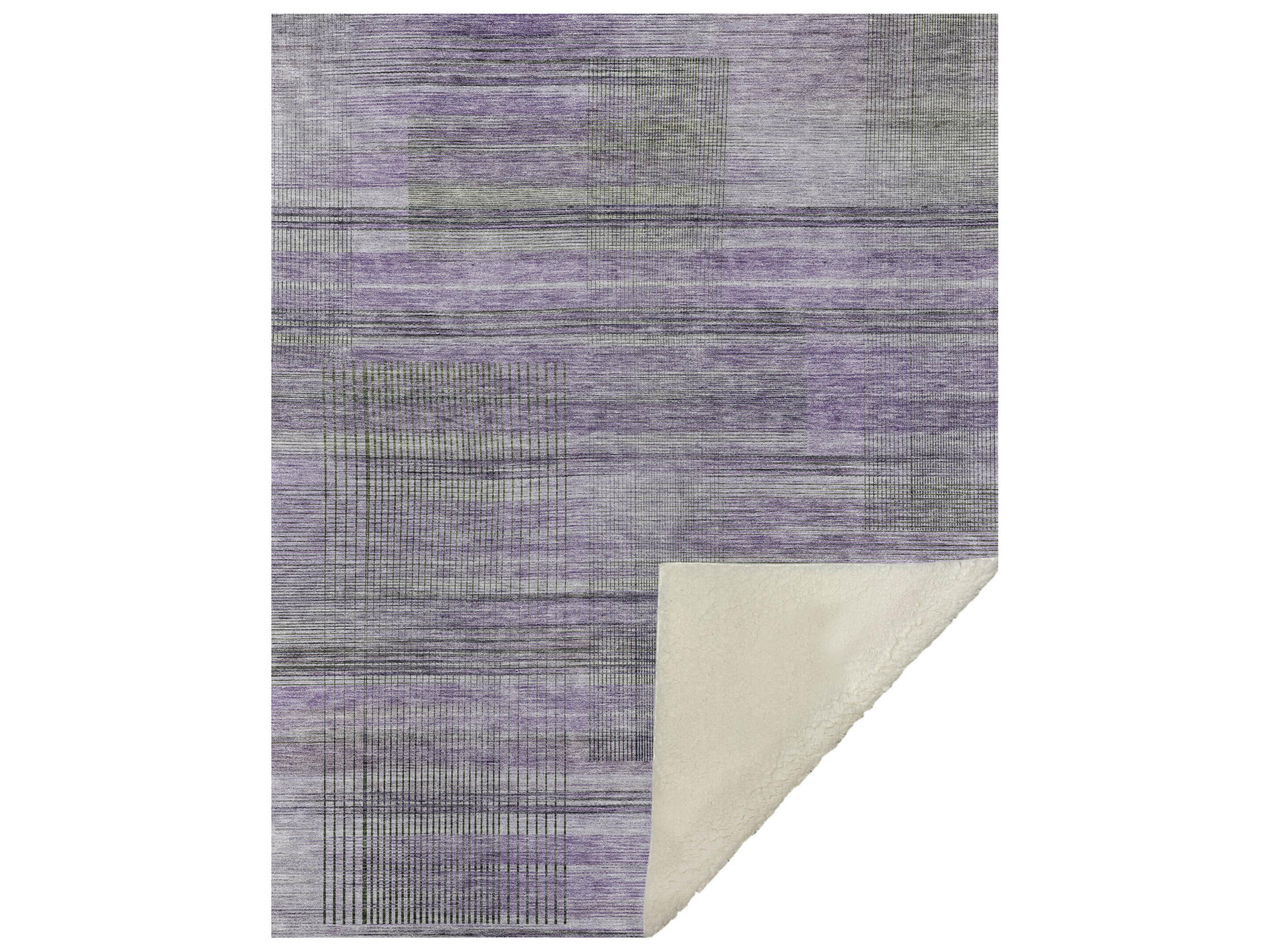 Dalyn Sherpa Purple Polyester Throw