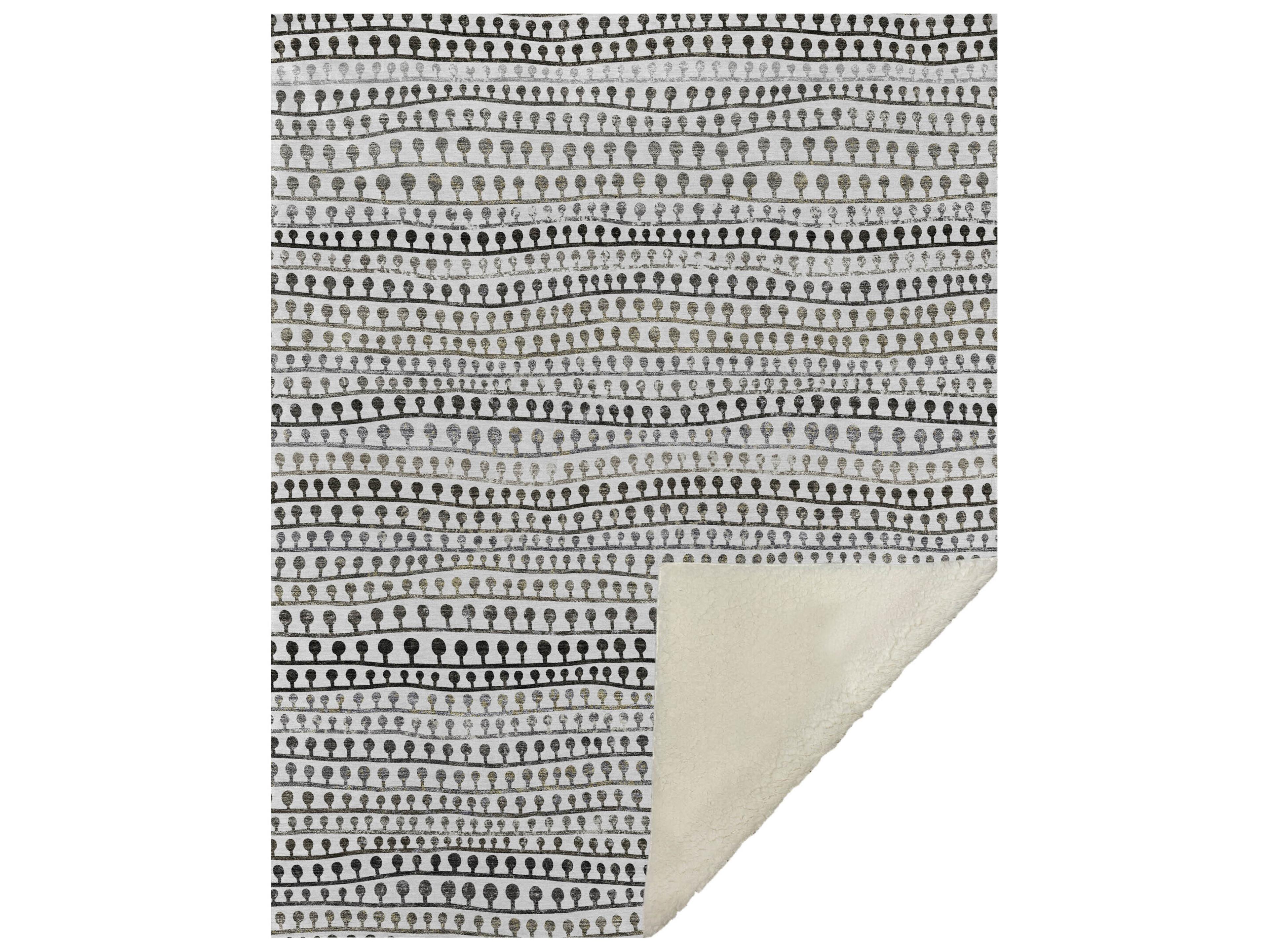 Dalyn Sherpa Ivory Polyester Throw