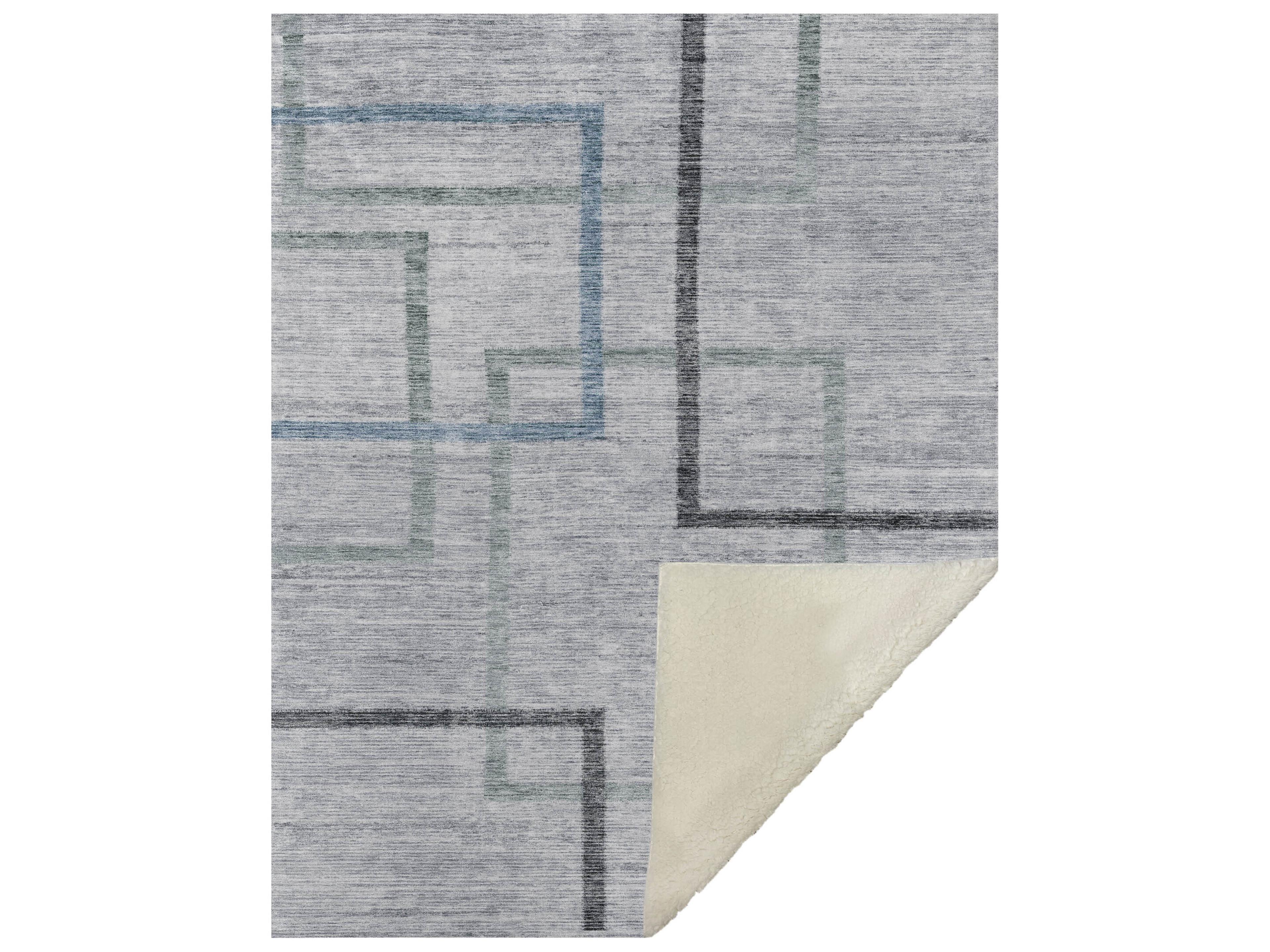 Dalyn Sherpa Gray Polyester Throw
