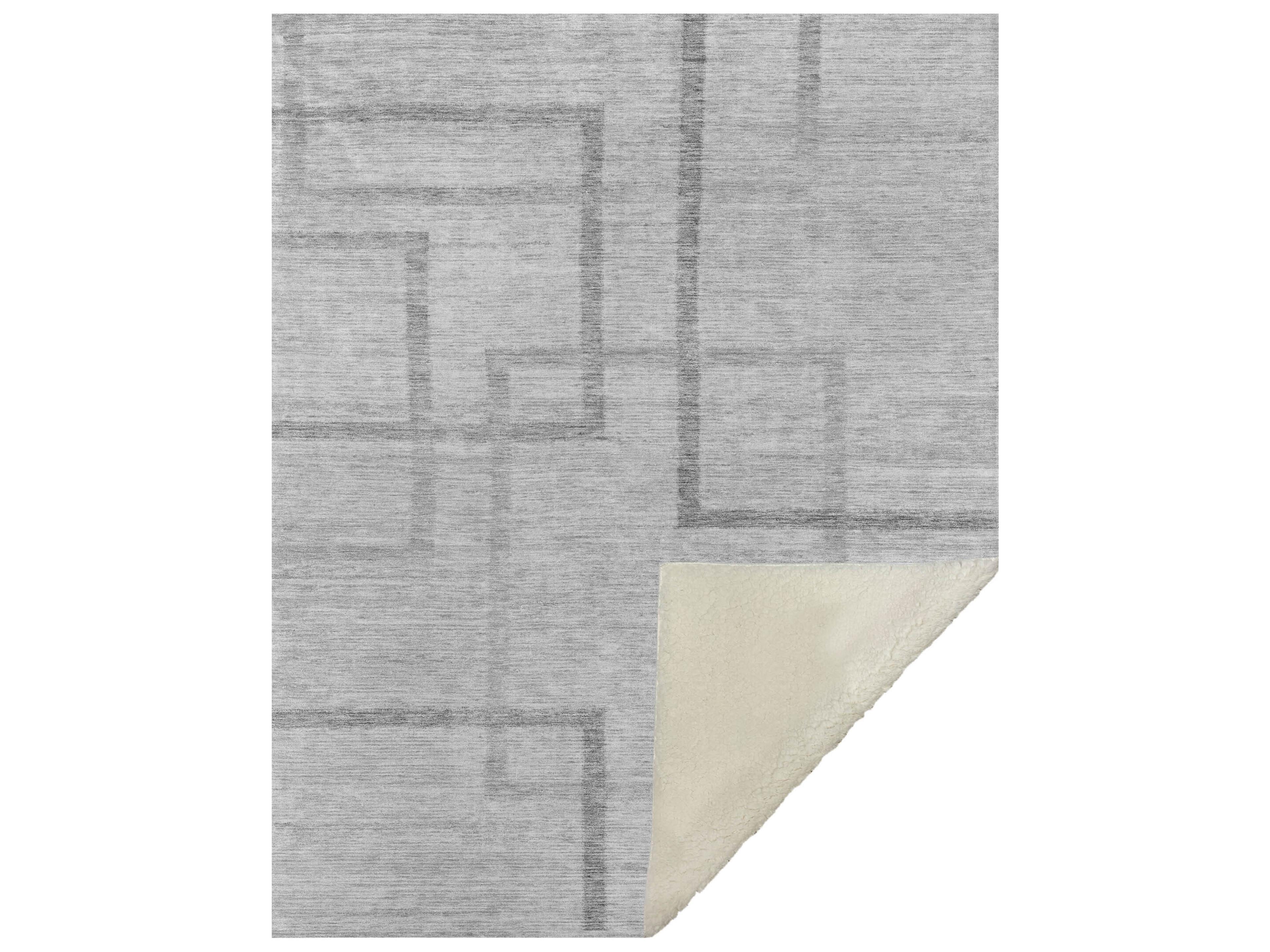 Dalyn Sherpa Gray Polyester Throw