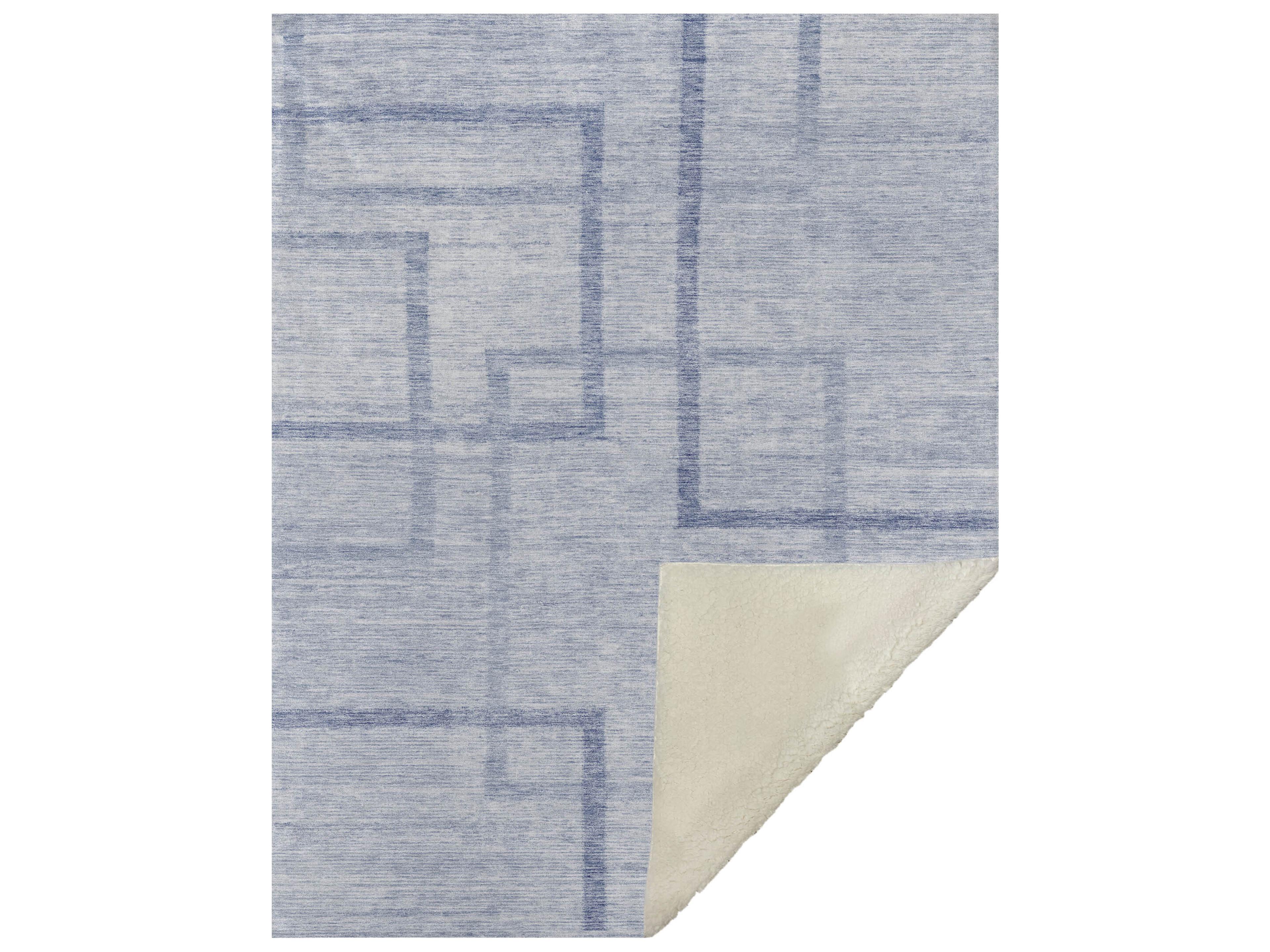 Dalyn Sherpa Blue Polyester Throw