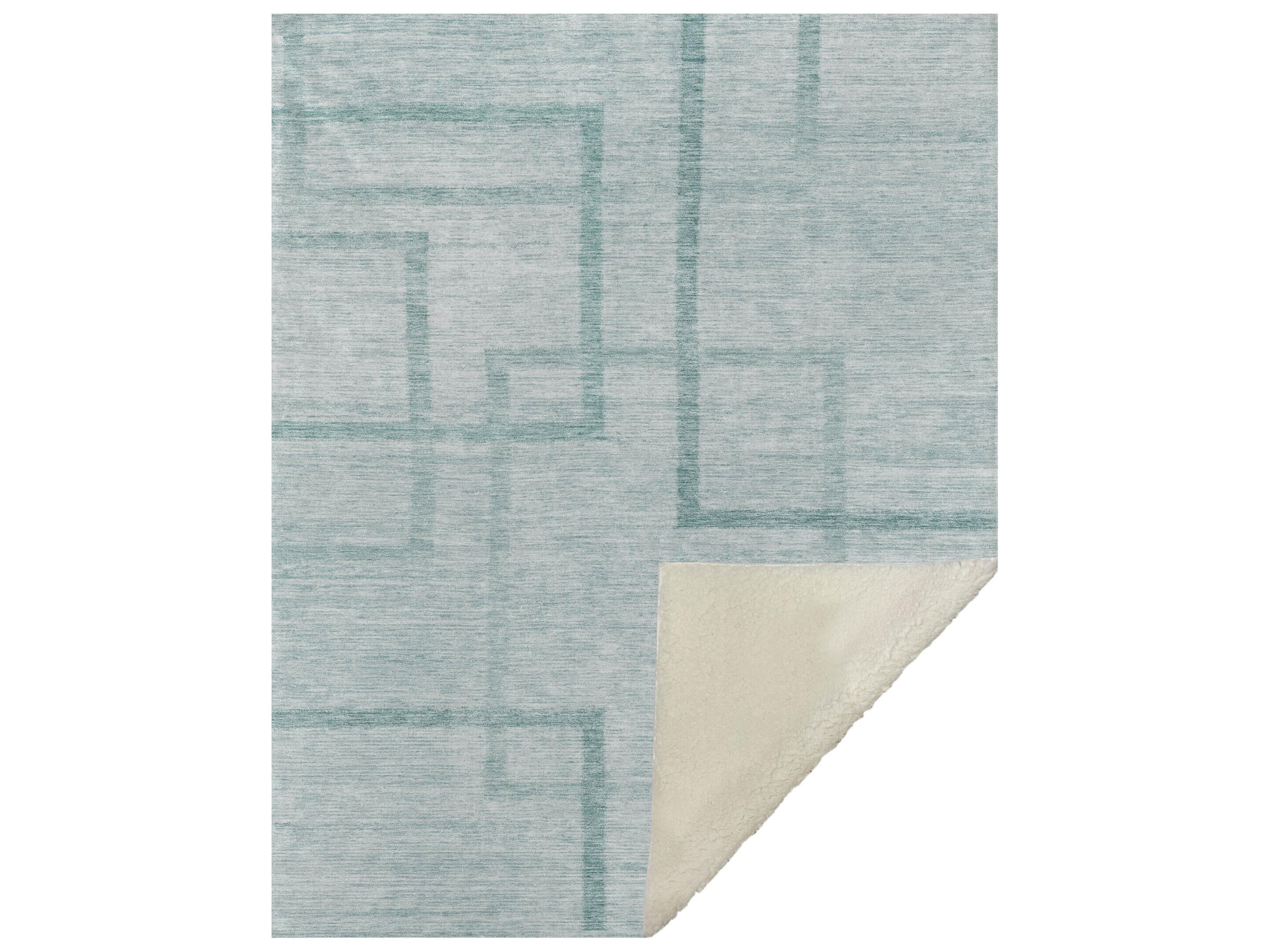 Dalyn Sherpa Teal Polyester Throw