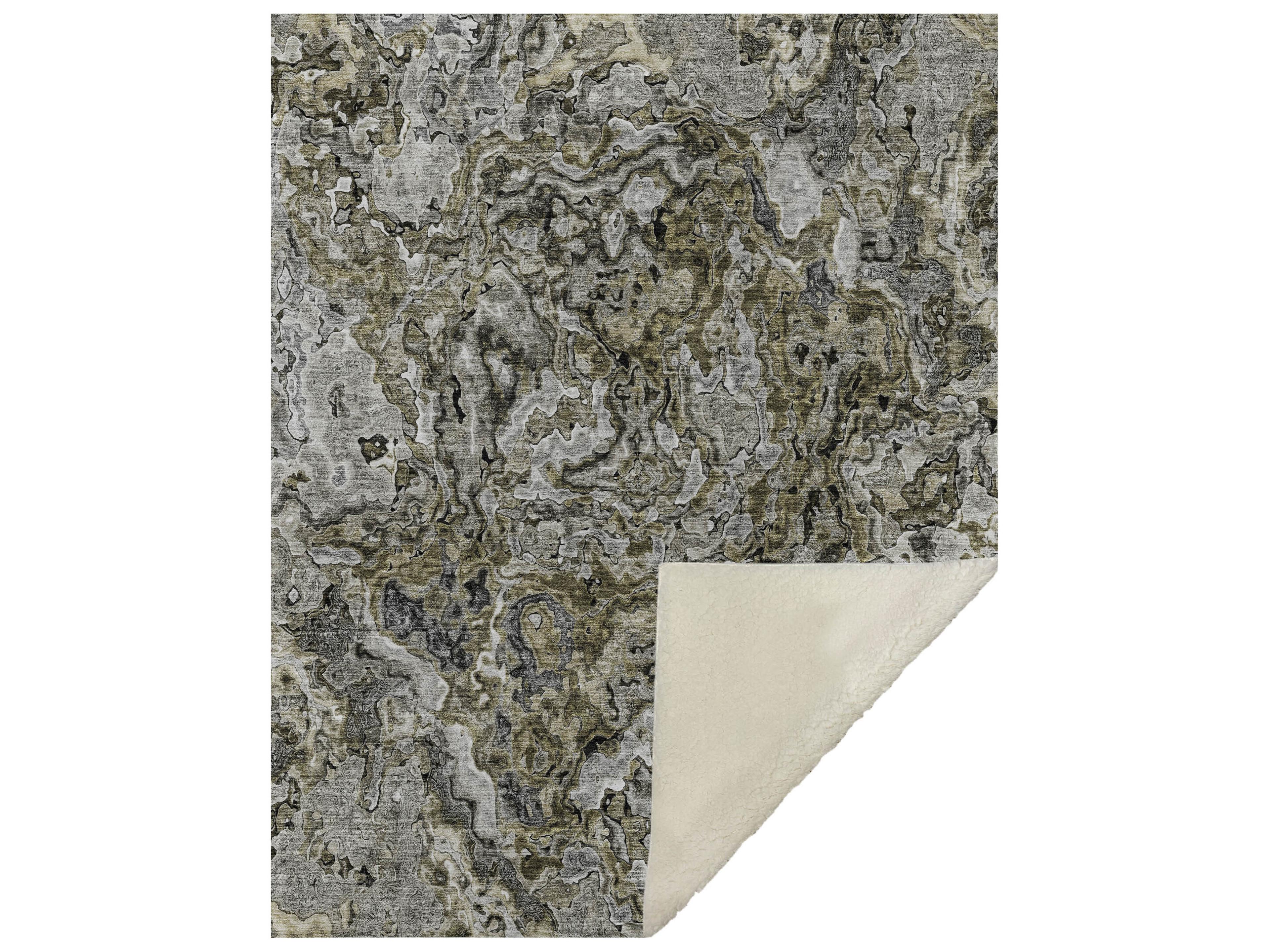 Dalyn Sherpa Brown Polyester Throw