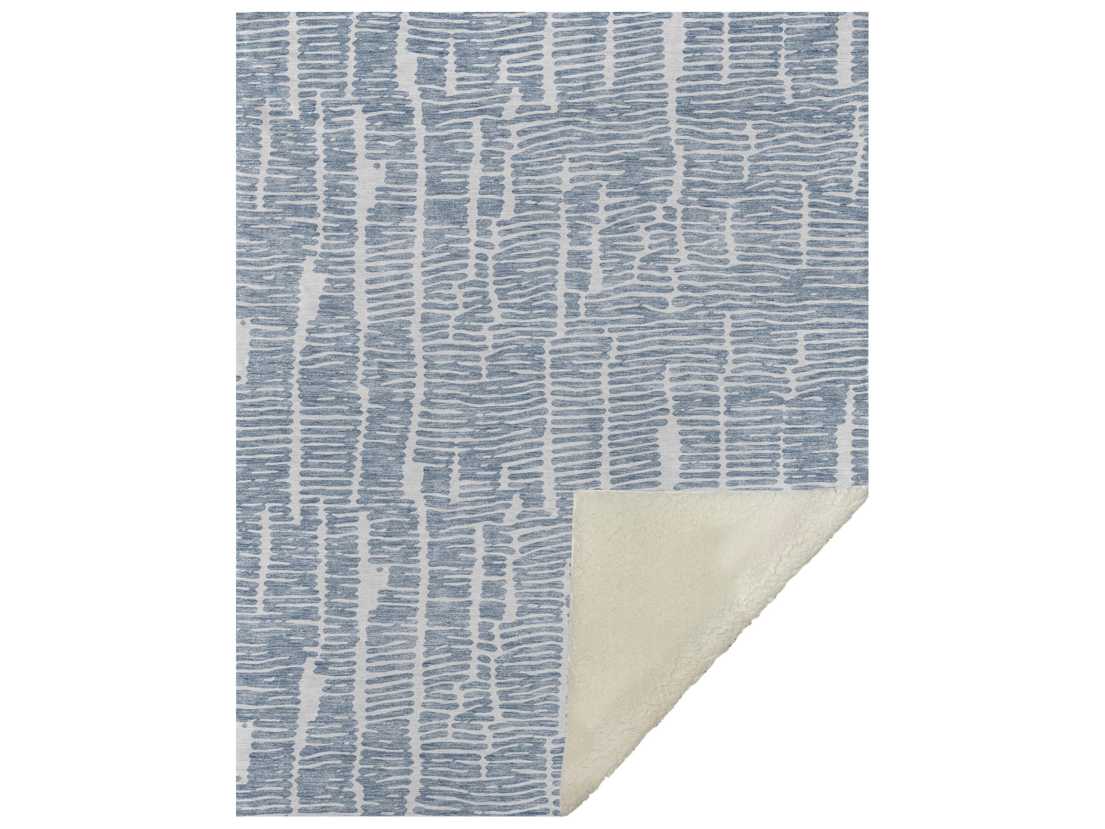 Dalyn Sherpa Blue Polyester Throw