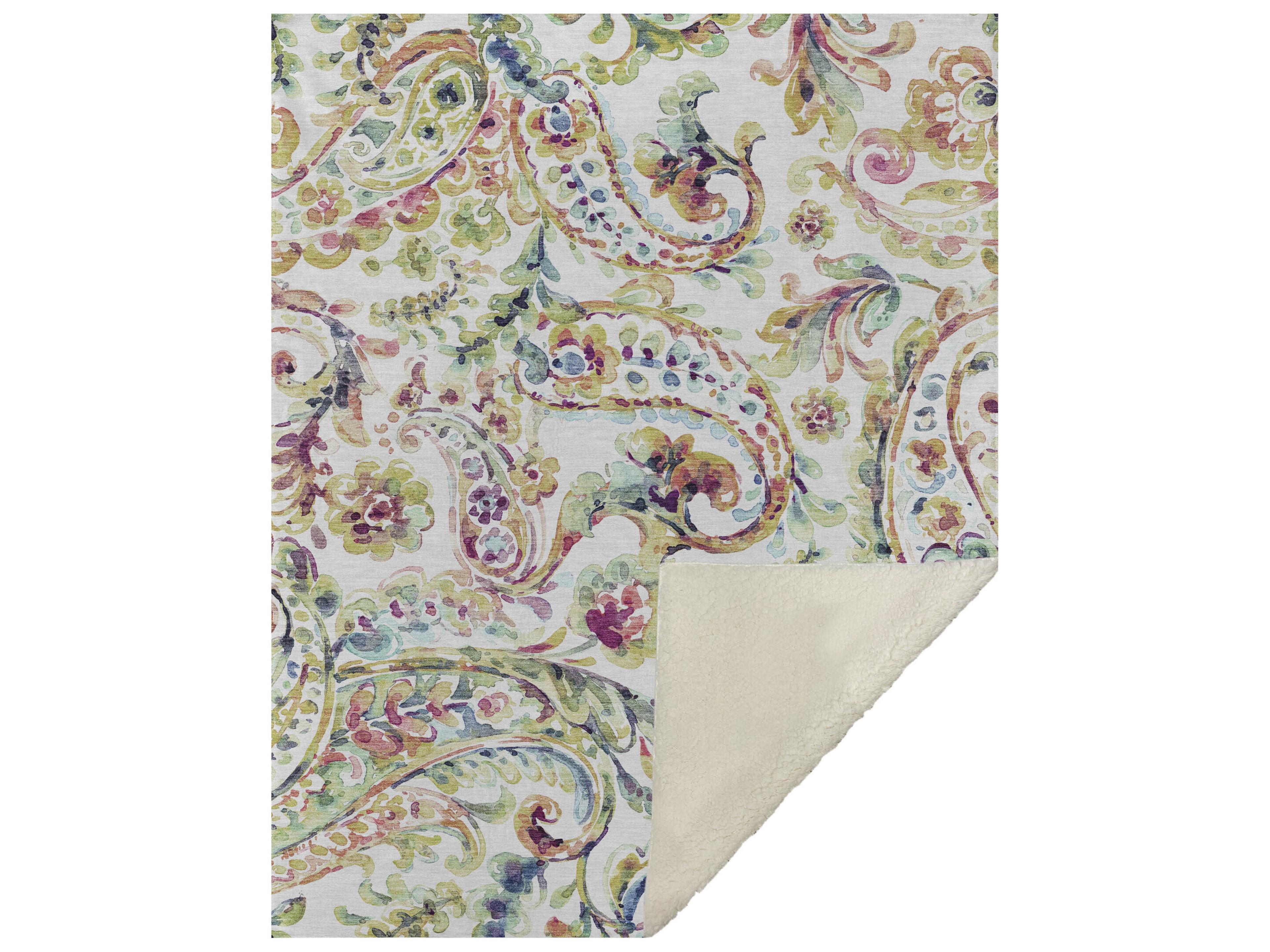 Dalyn Sherpa Ivory Polyester Throw