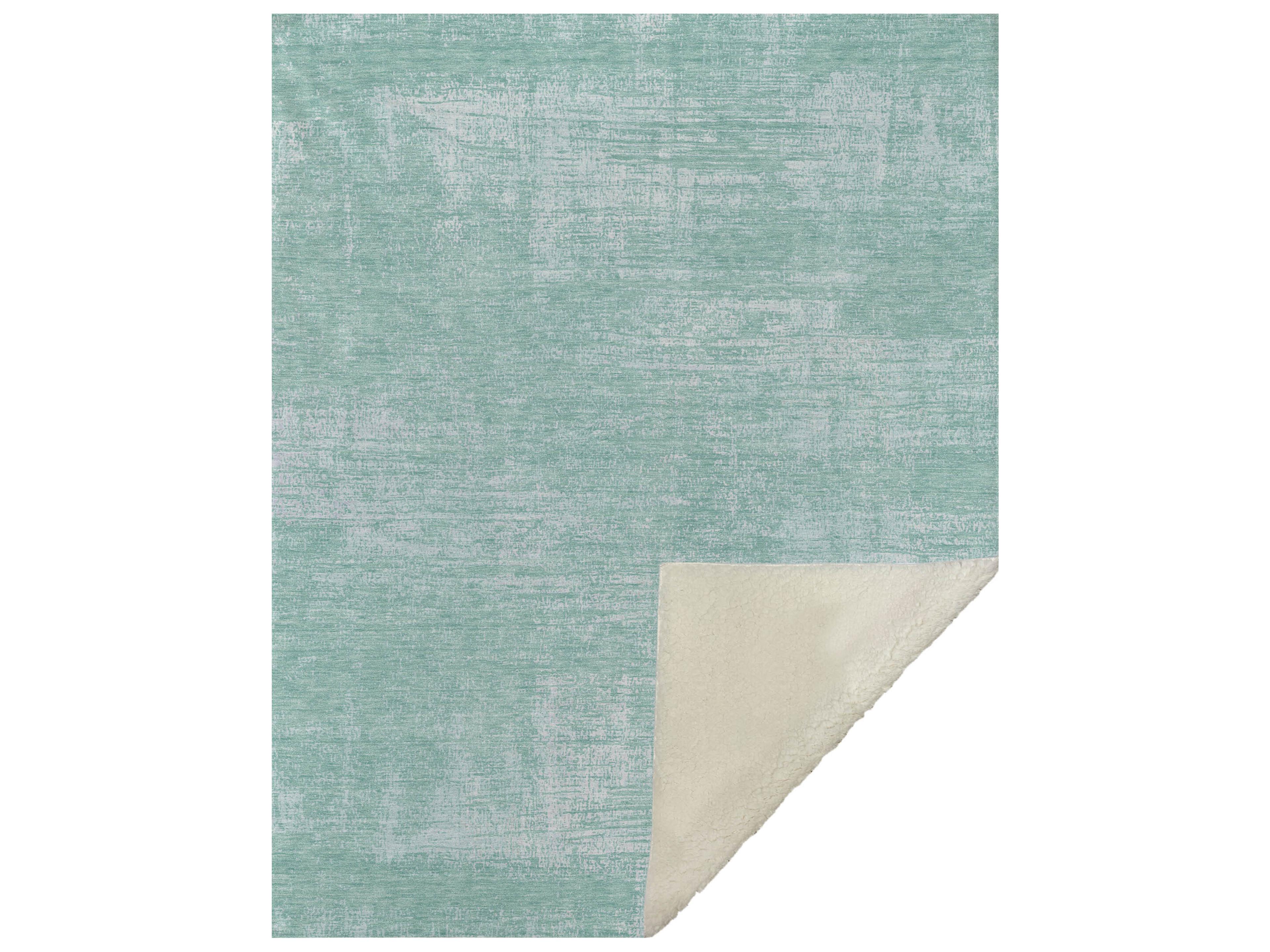 Dalyn Sherpa Teal Polyester Throw