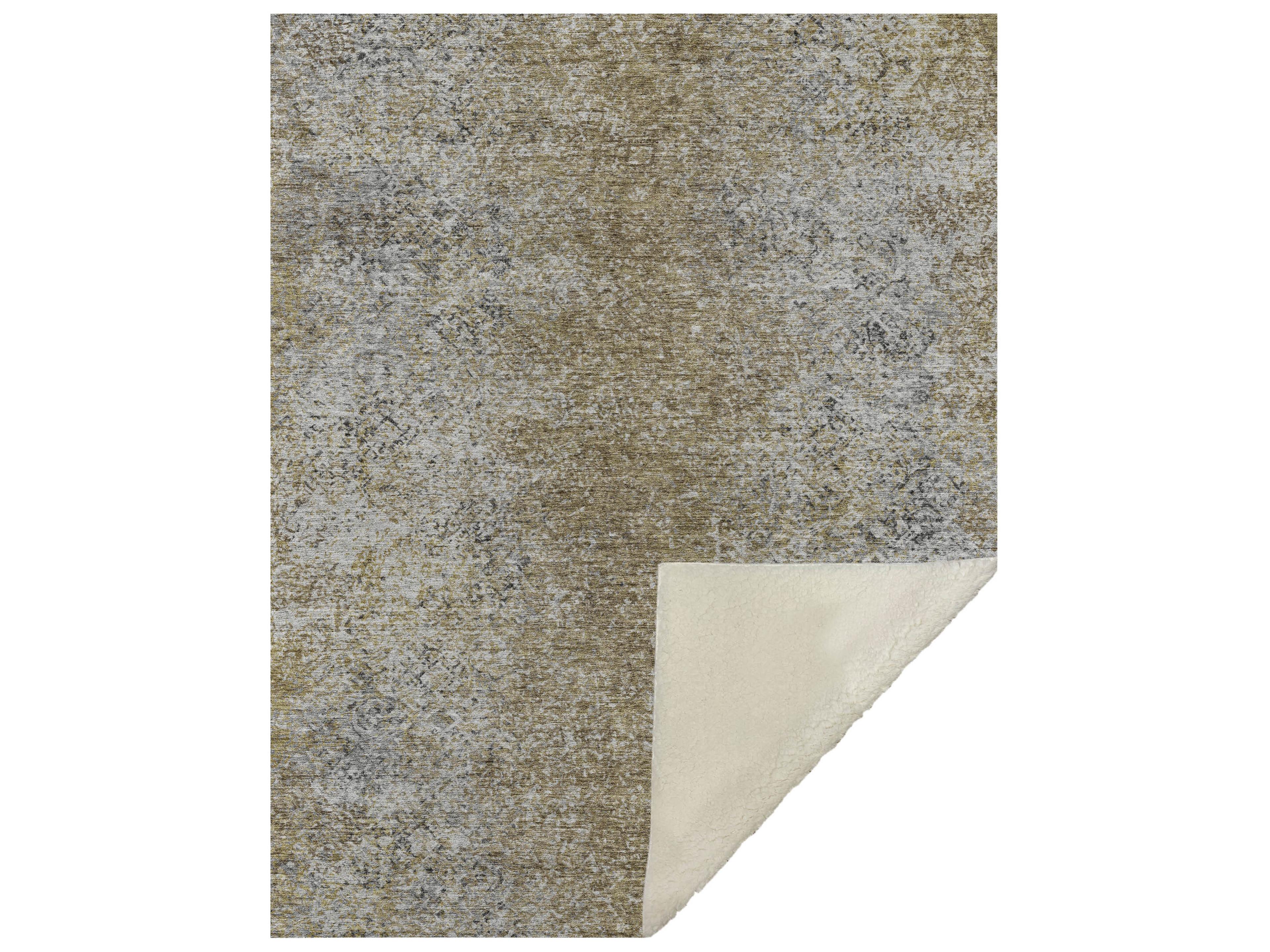 Dalyn Sherpa Brown Polyester Throw