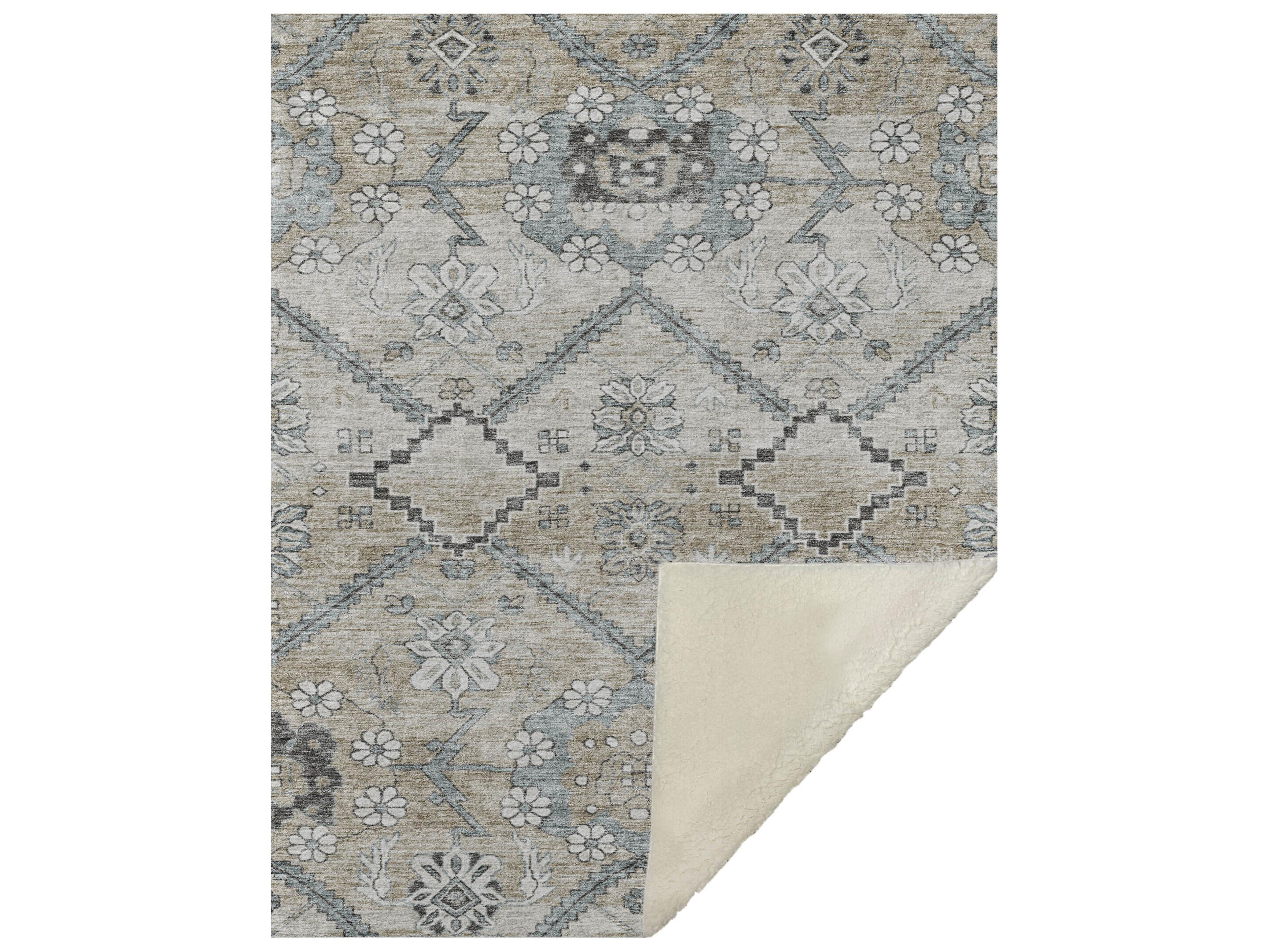 Dalyn Sherpa Brown Polyester Throw