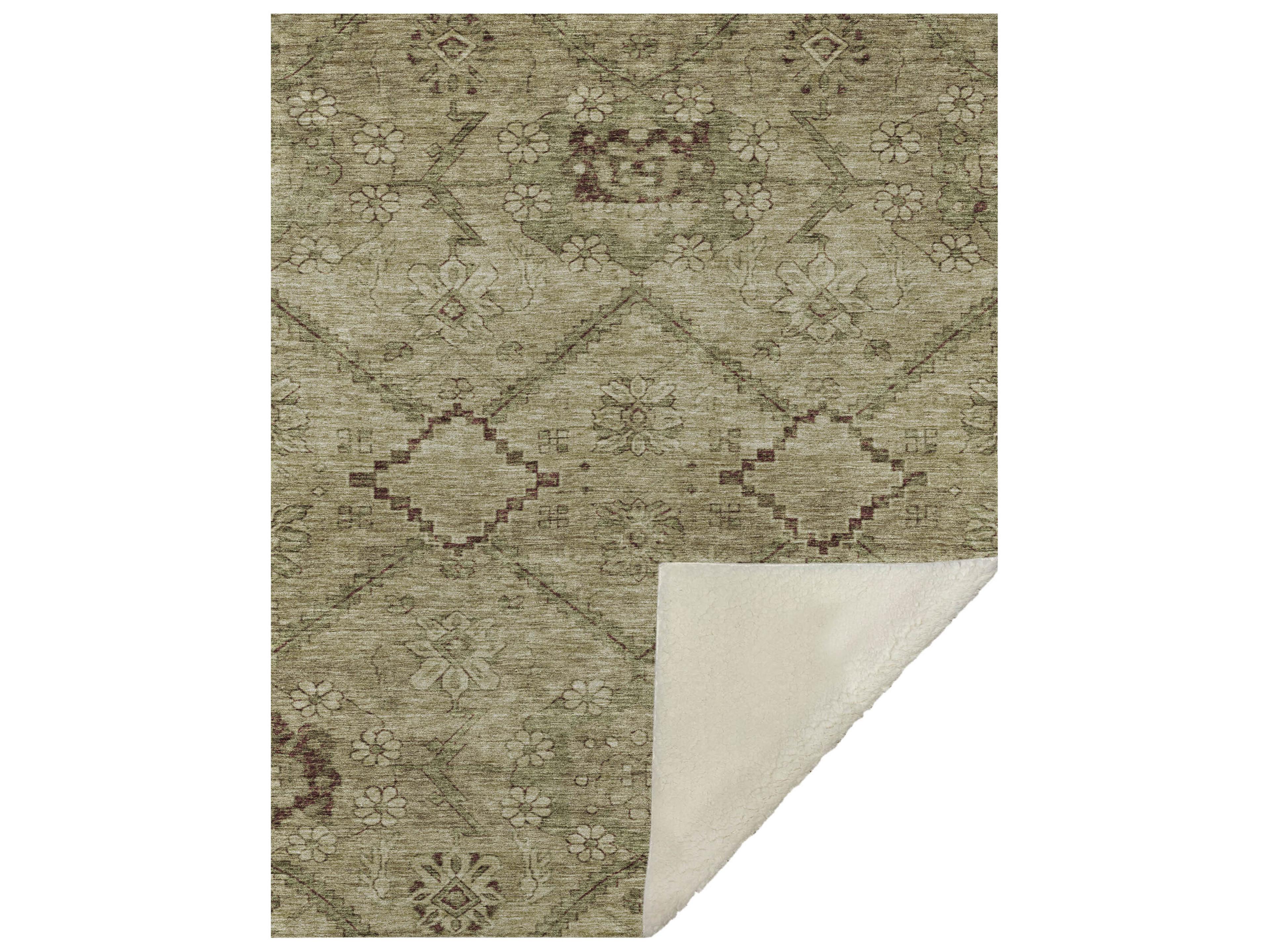 Dalyn Sherpa Brown Polyester Throw