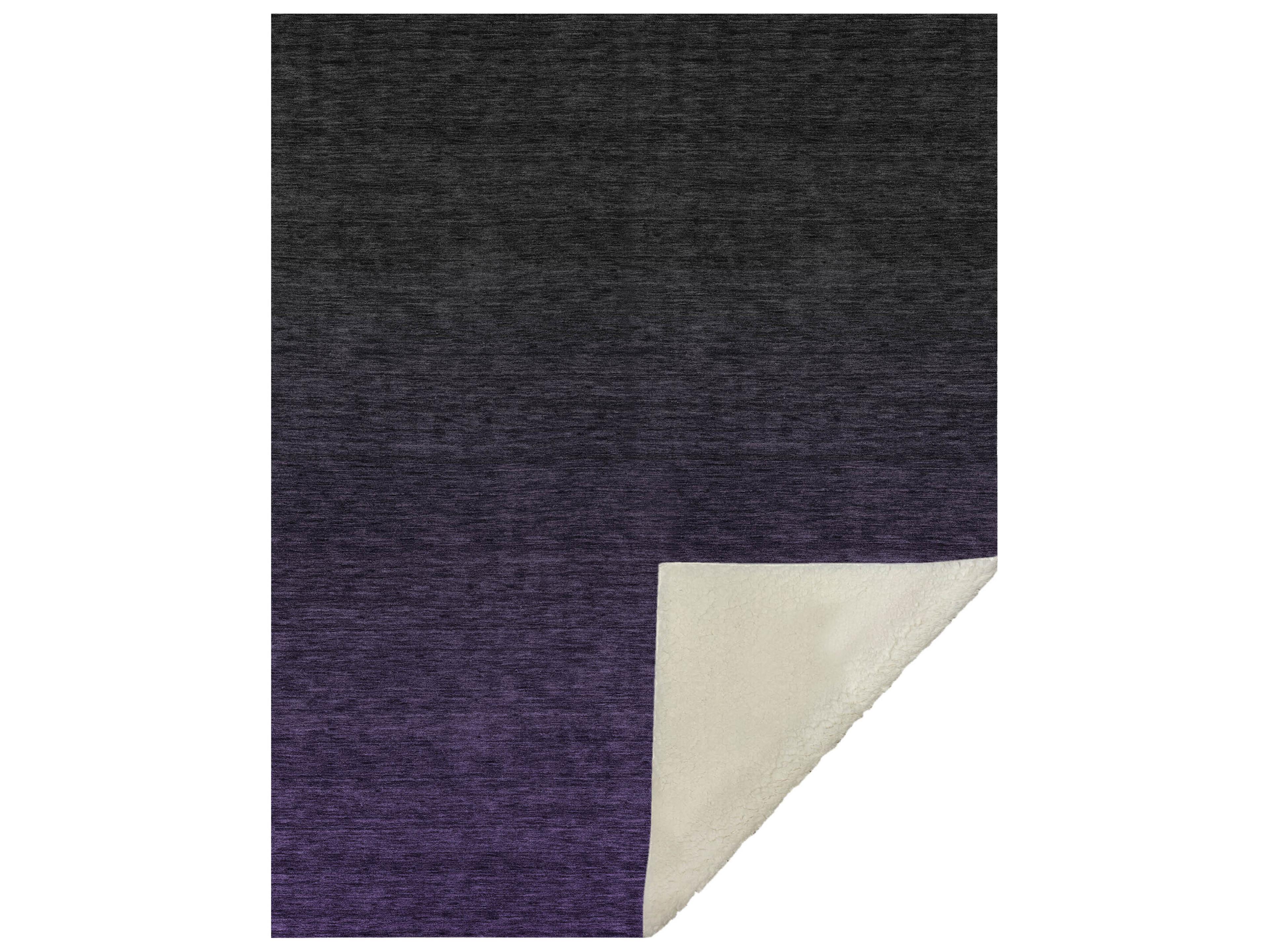 Dalyn Sherpa Purple Polyester Throw