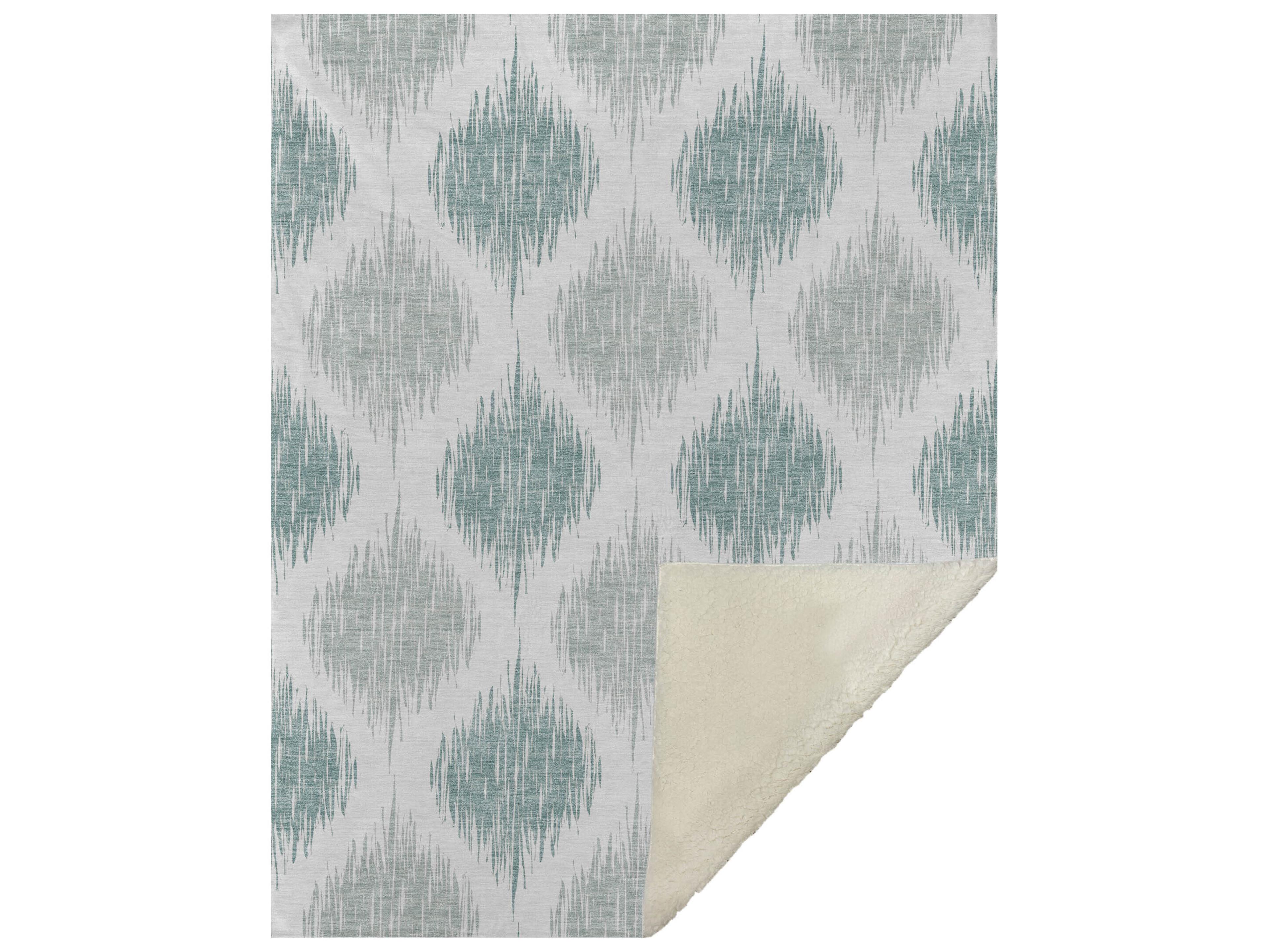 Dalyn Sherpa Teal Polyester Throw