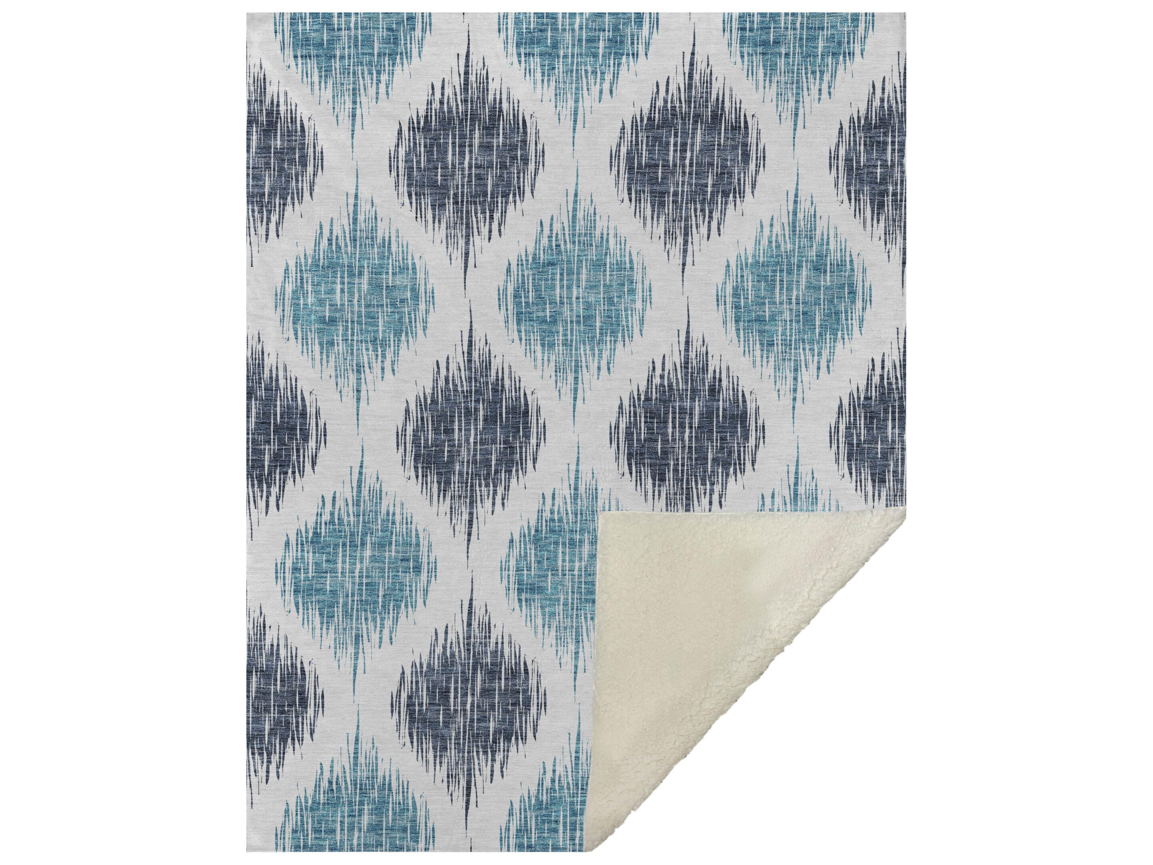 Dalyn Sherpa Blue Polyester Throw