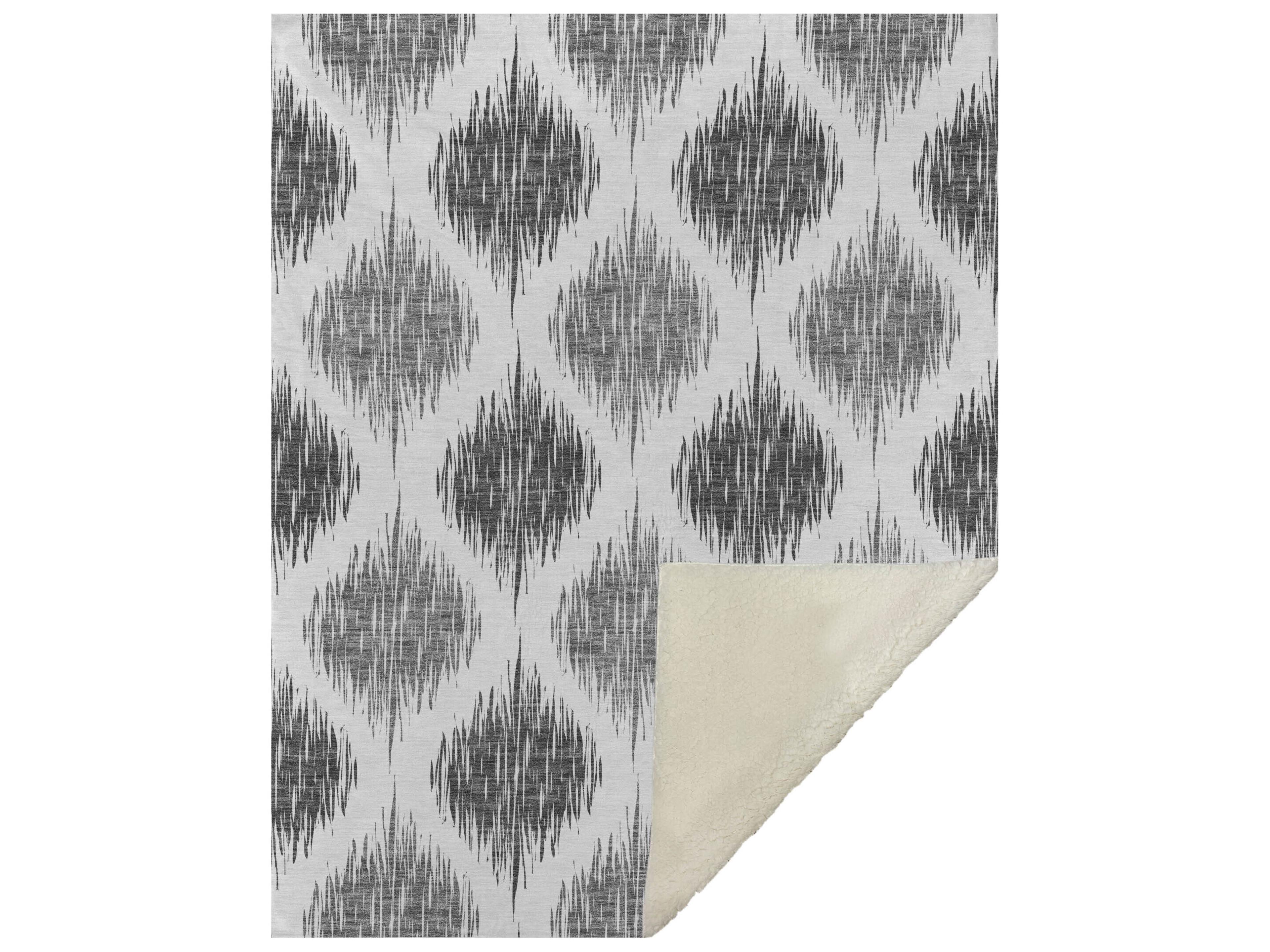 Dalyn Sherpa Gray Polyester Throw