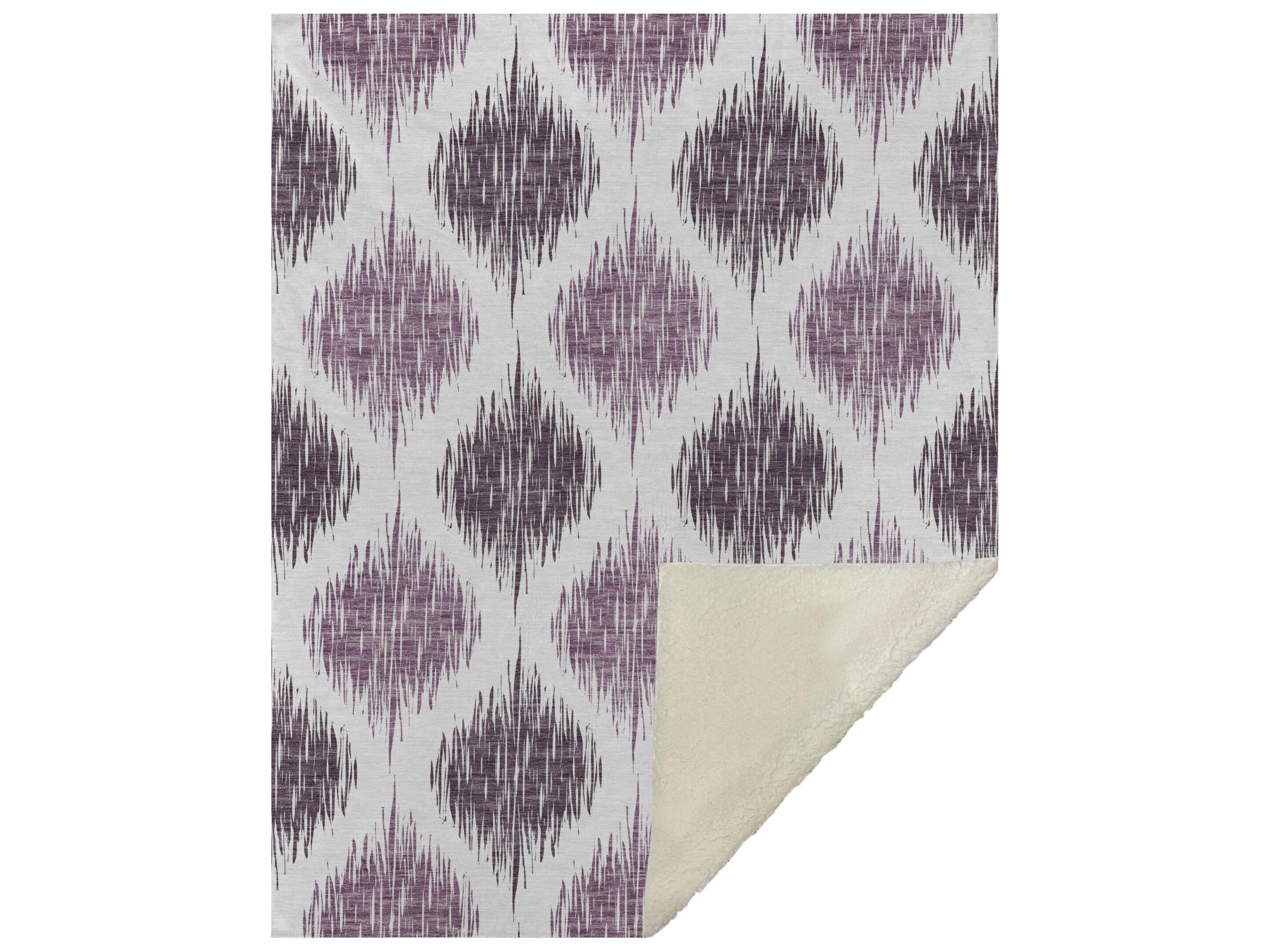 Dalyn Sherpa Purple Polyester Throw